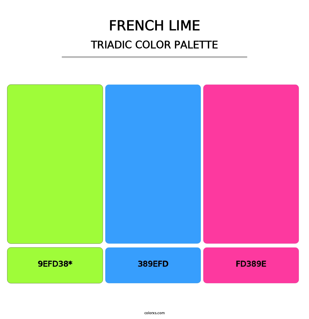 French Lime - Triadic Color Palette