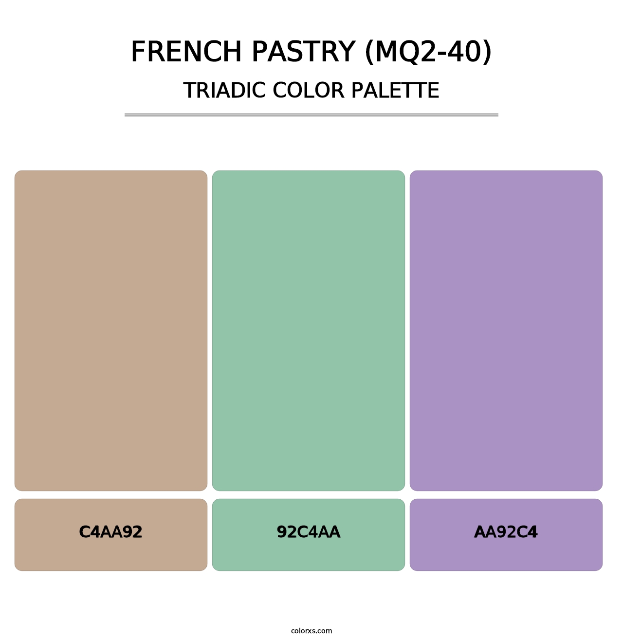 French Pastry (MQ2-40) - Triadic Color Palette