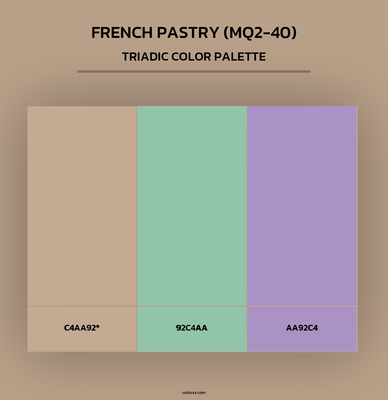 French Pastry (MQ2-40) - Triadic Color Palette