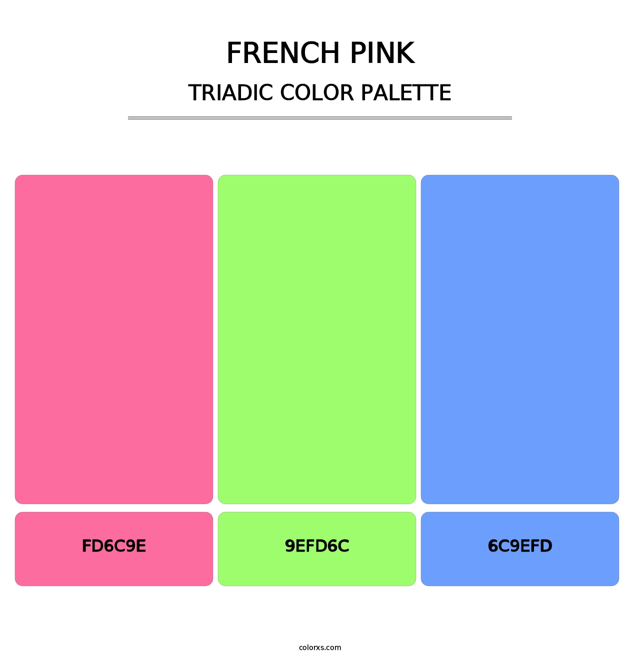 French Pink - Triadic Color Palette