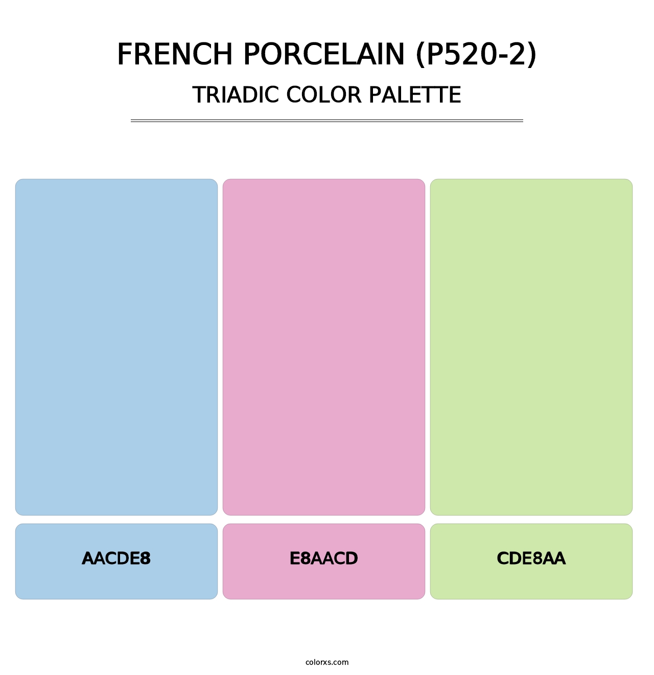 French Porcelain (P520-2) - Triadic Color Palette