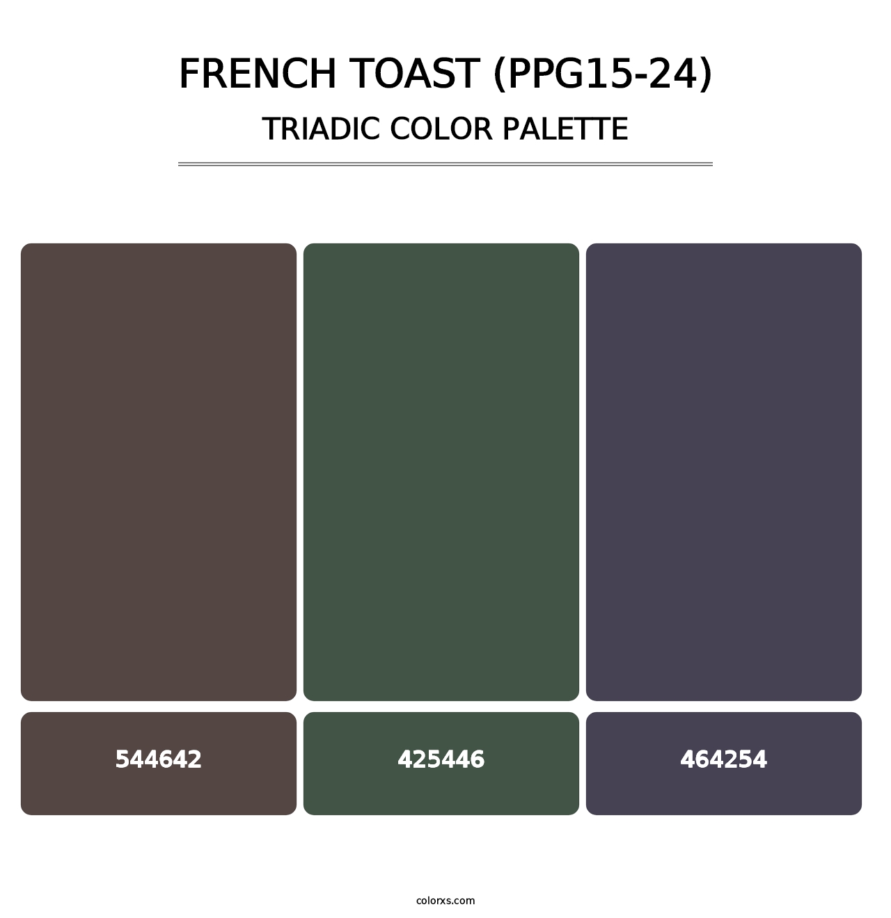French Toast (PPG15-24) - Triadic Color Palette