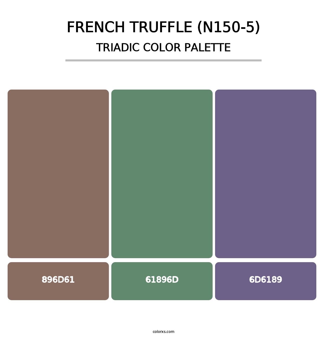 French Truffle (N150-5) - Triadic Color Palette