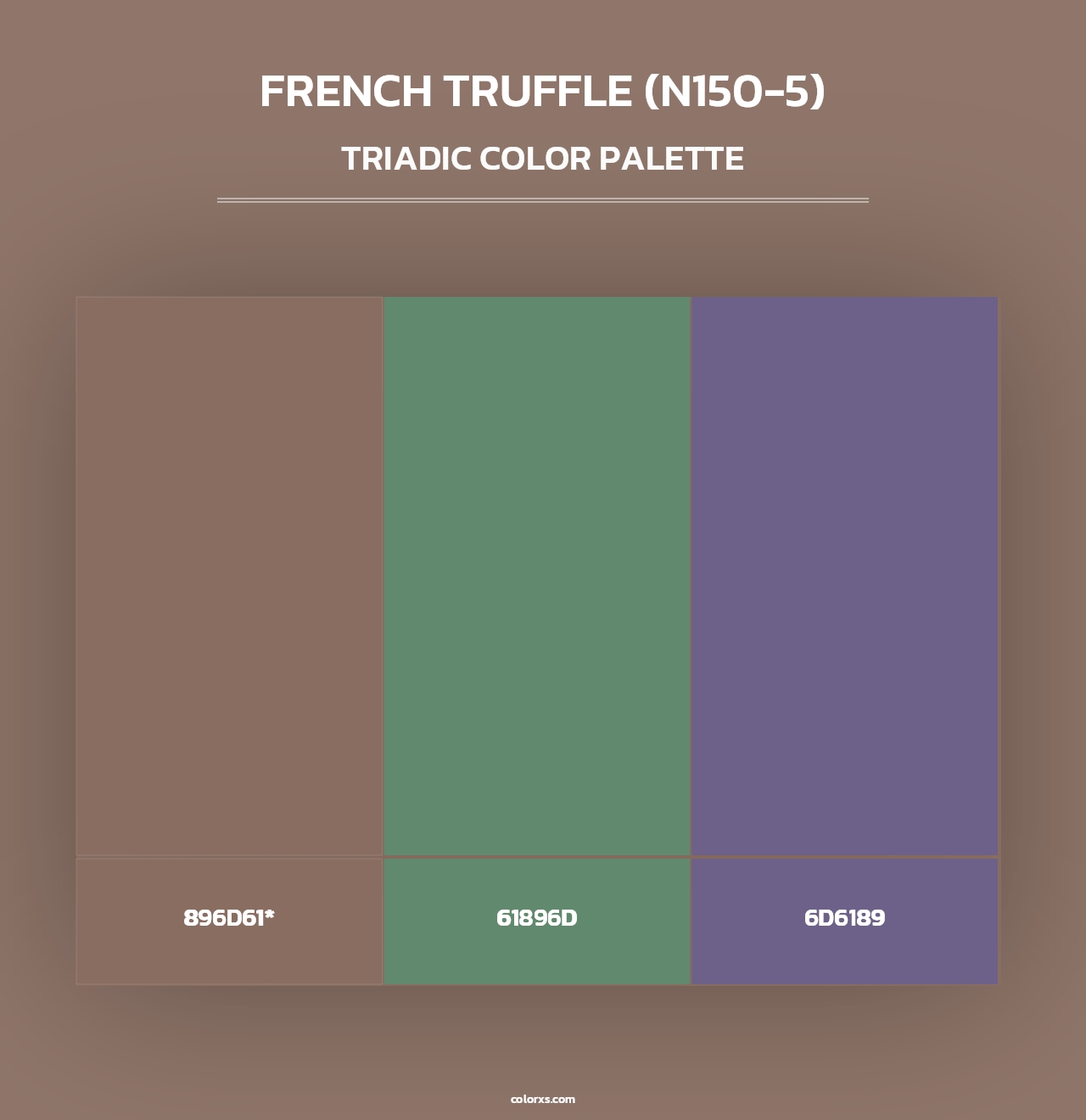 French Truffle (N150-5) - Triadic Color Palette