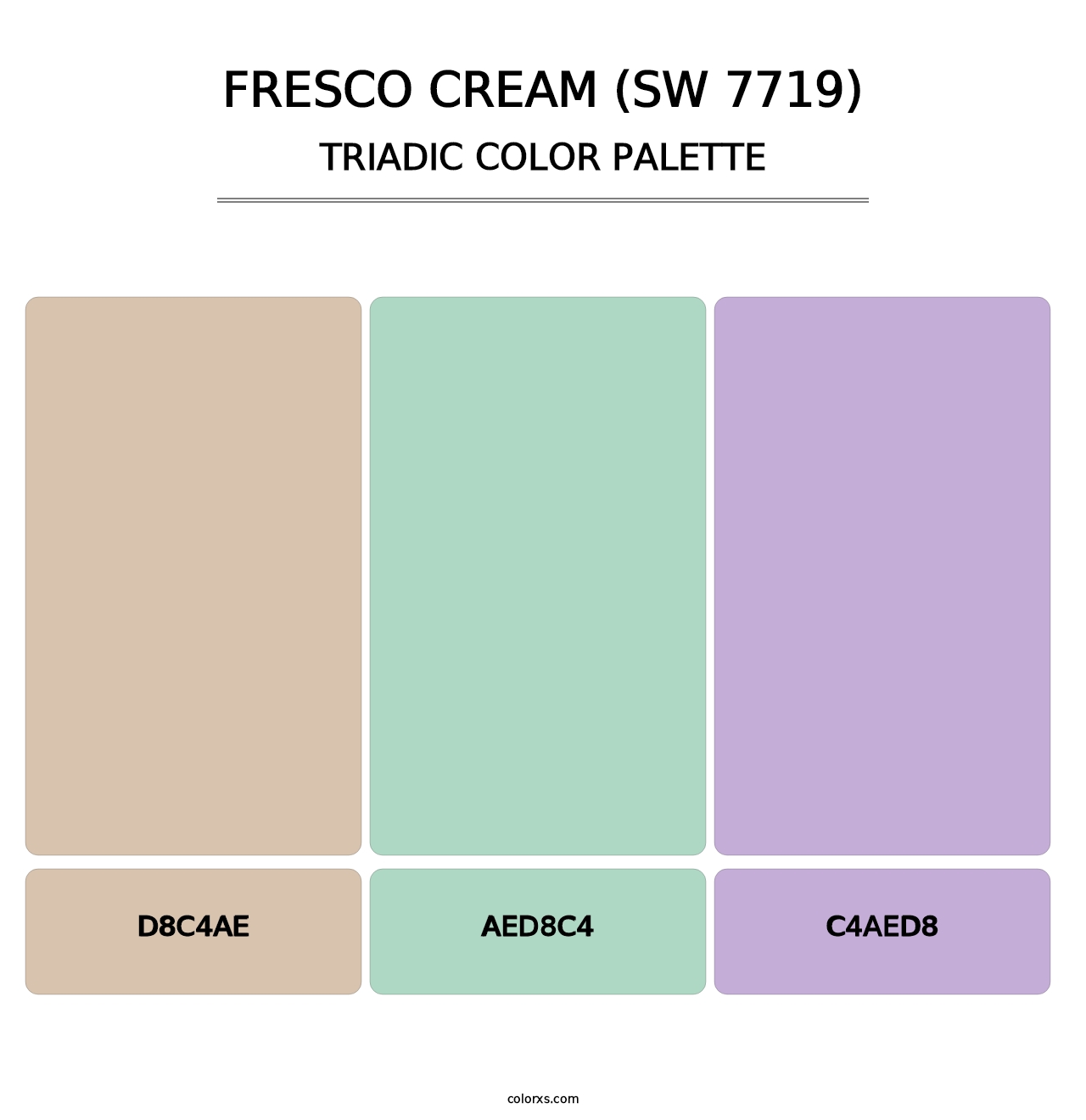 Fresco Cream (SW 7719) - Triadic Color Palette