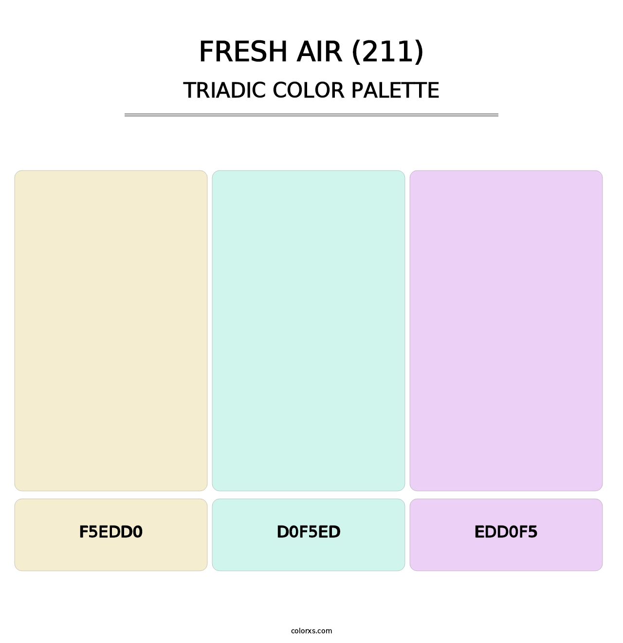 Fresh Air (211) - Triadic Color Palette