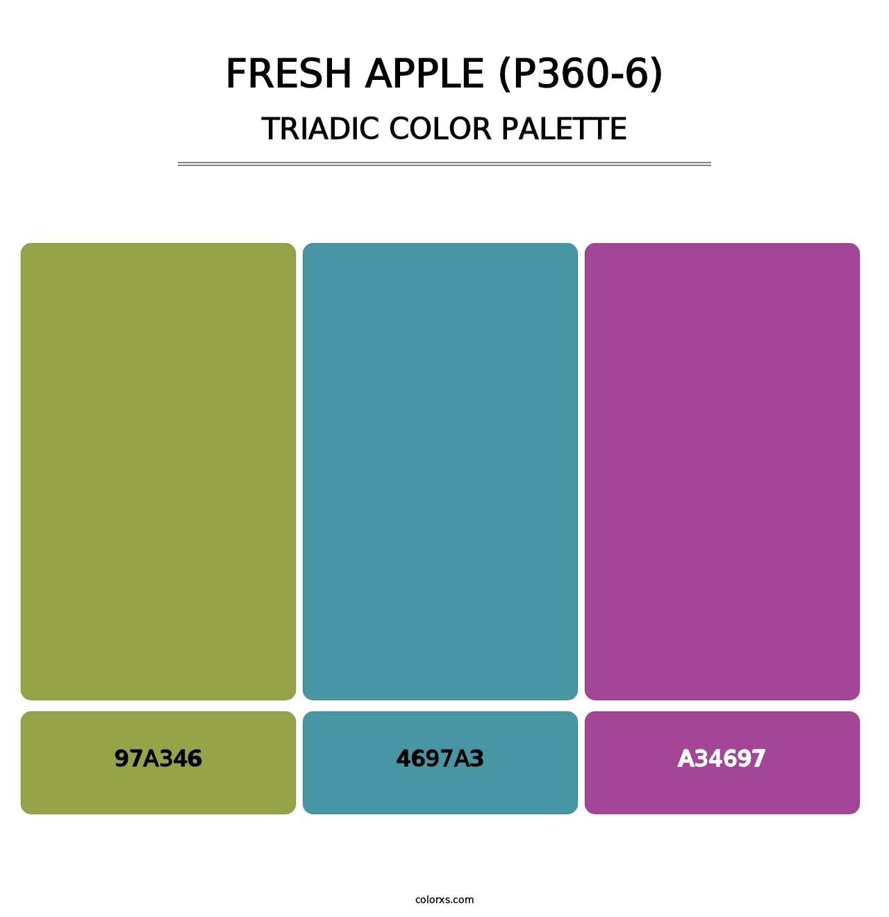 Fresh Apple (P360-6) - Triadic Color Palette