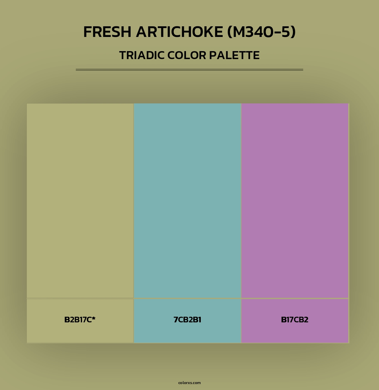 Fresh Artichoke (M340-5) - Triadic Color Palette