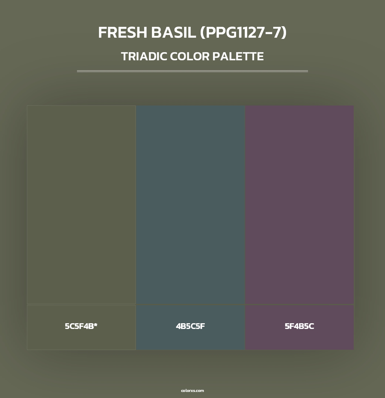Fresh Basil (PPG1127-7) - Triadic Color Palette
