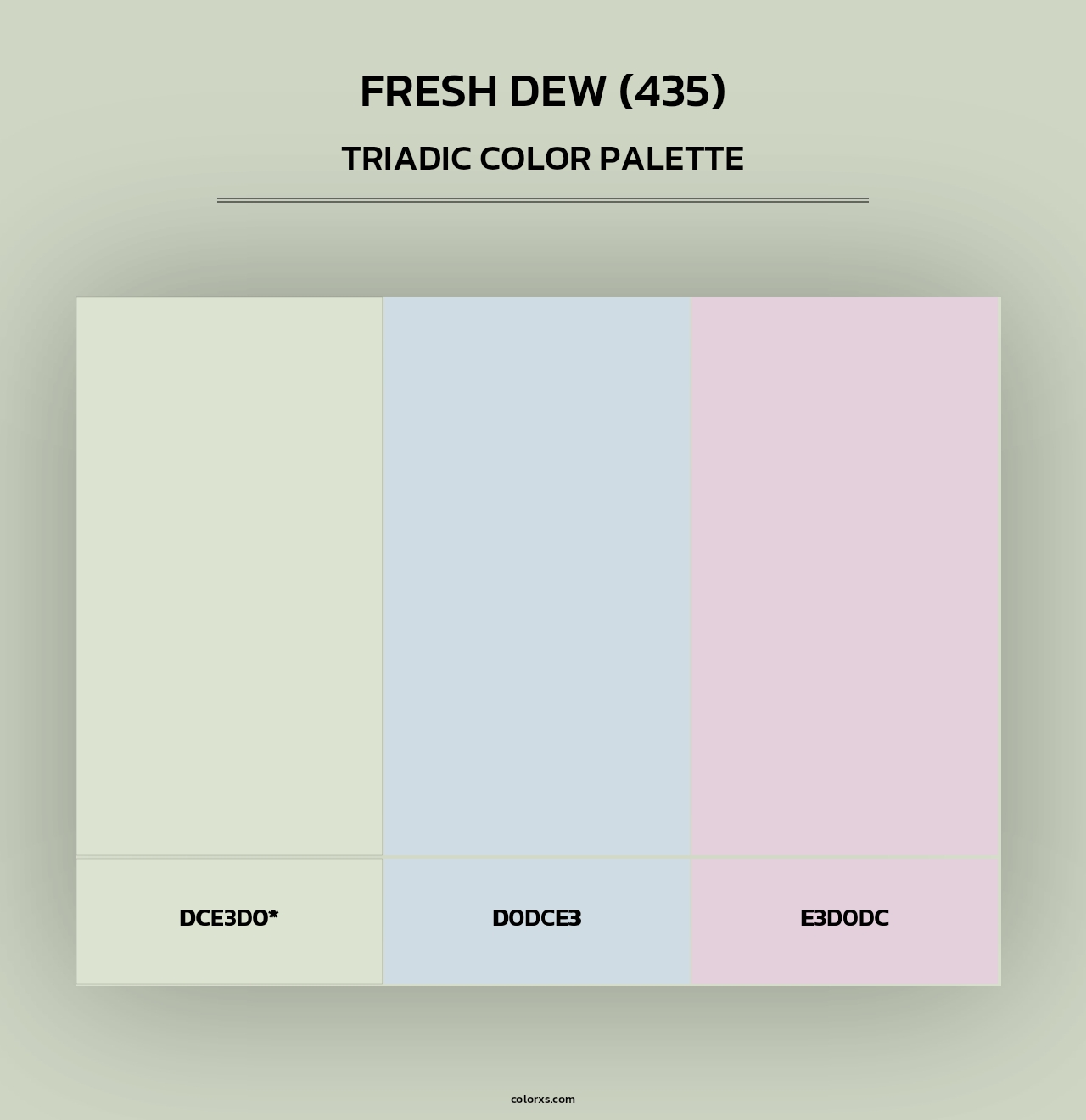 Fresh Dew (435) - Triadic Color Palette