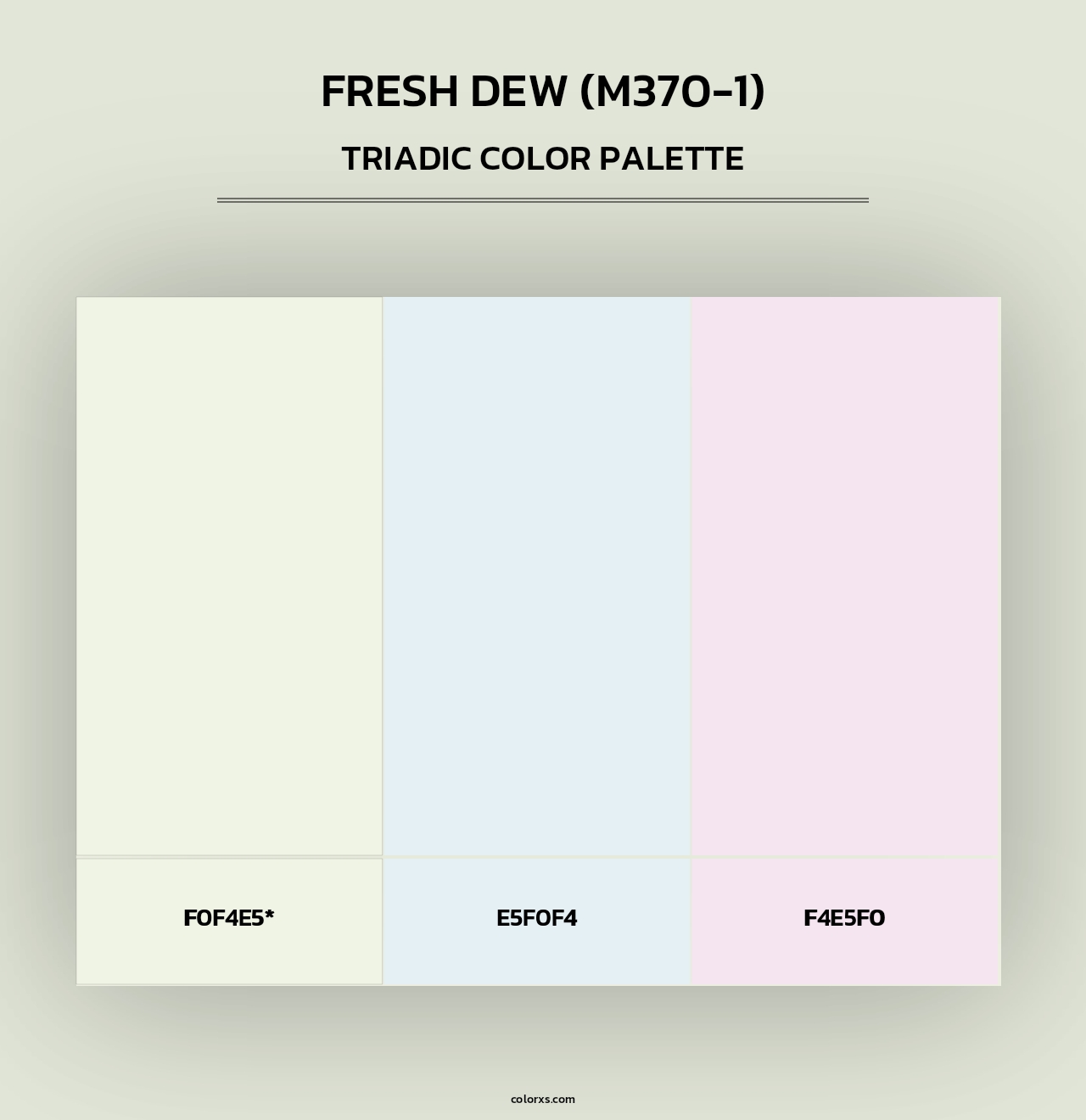 Fresh Dew (M370-1) - Triadic Color Palette