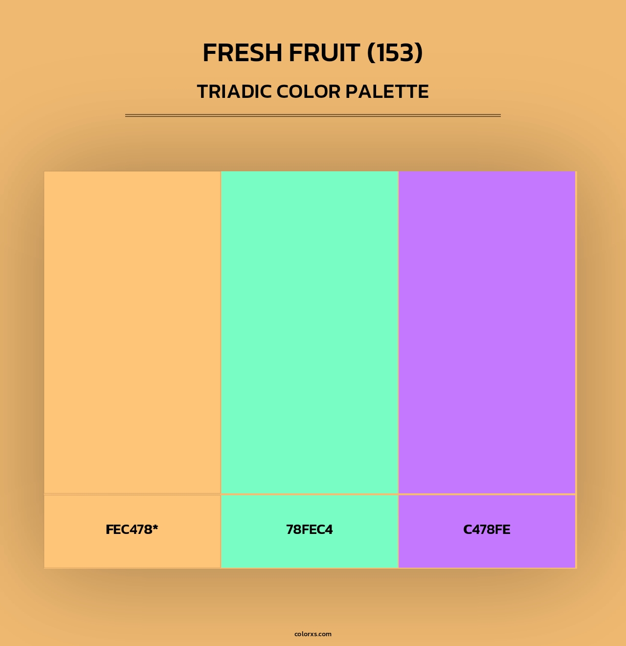 Fresh Fruit (153) - Triadic Color Palette