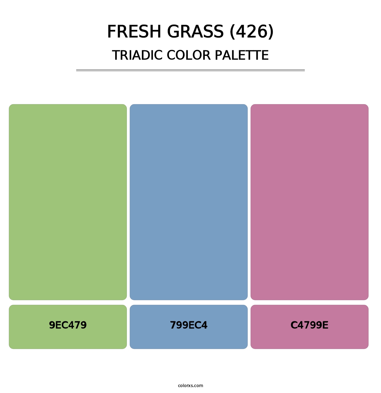 Fresh Grass (426) - Triadic Color Palette