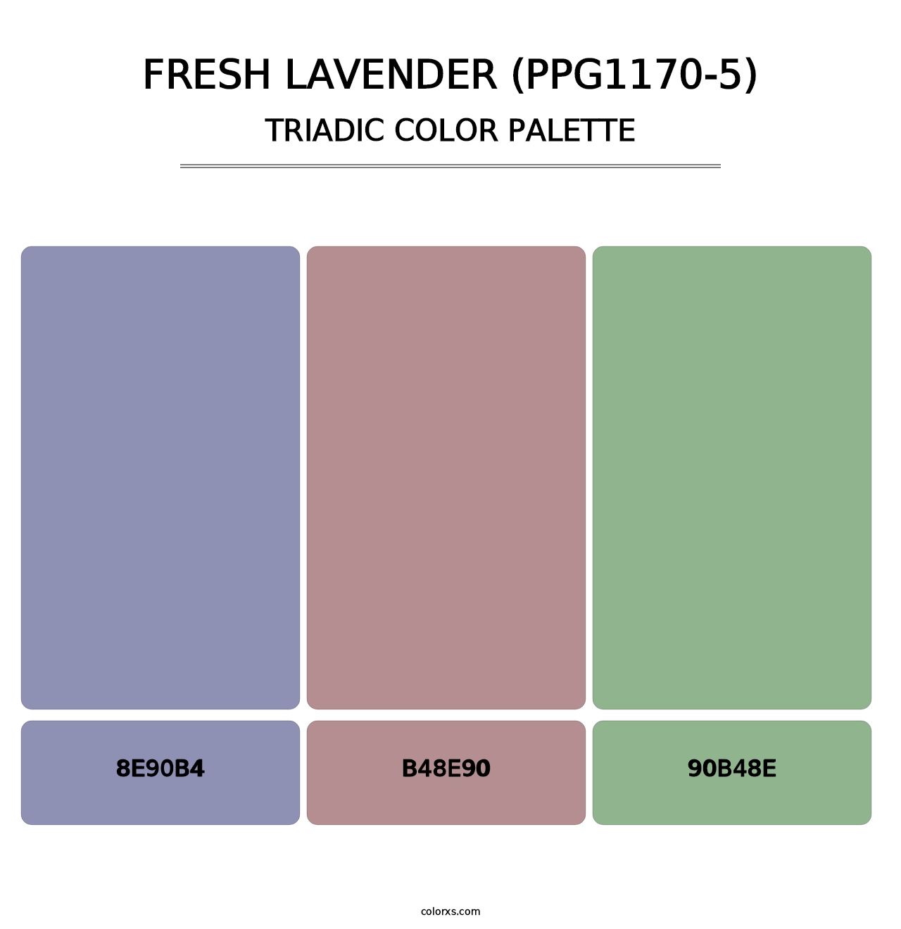 Fresh Lavender (PPG1170-5) - Triadic Color Palette