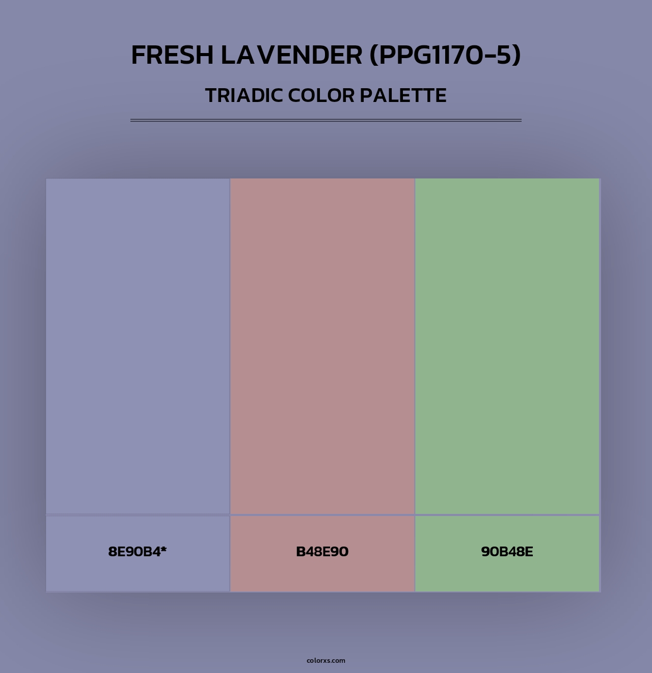 Fresh Lavender (PPG1170-5) - Triadic Color Palette