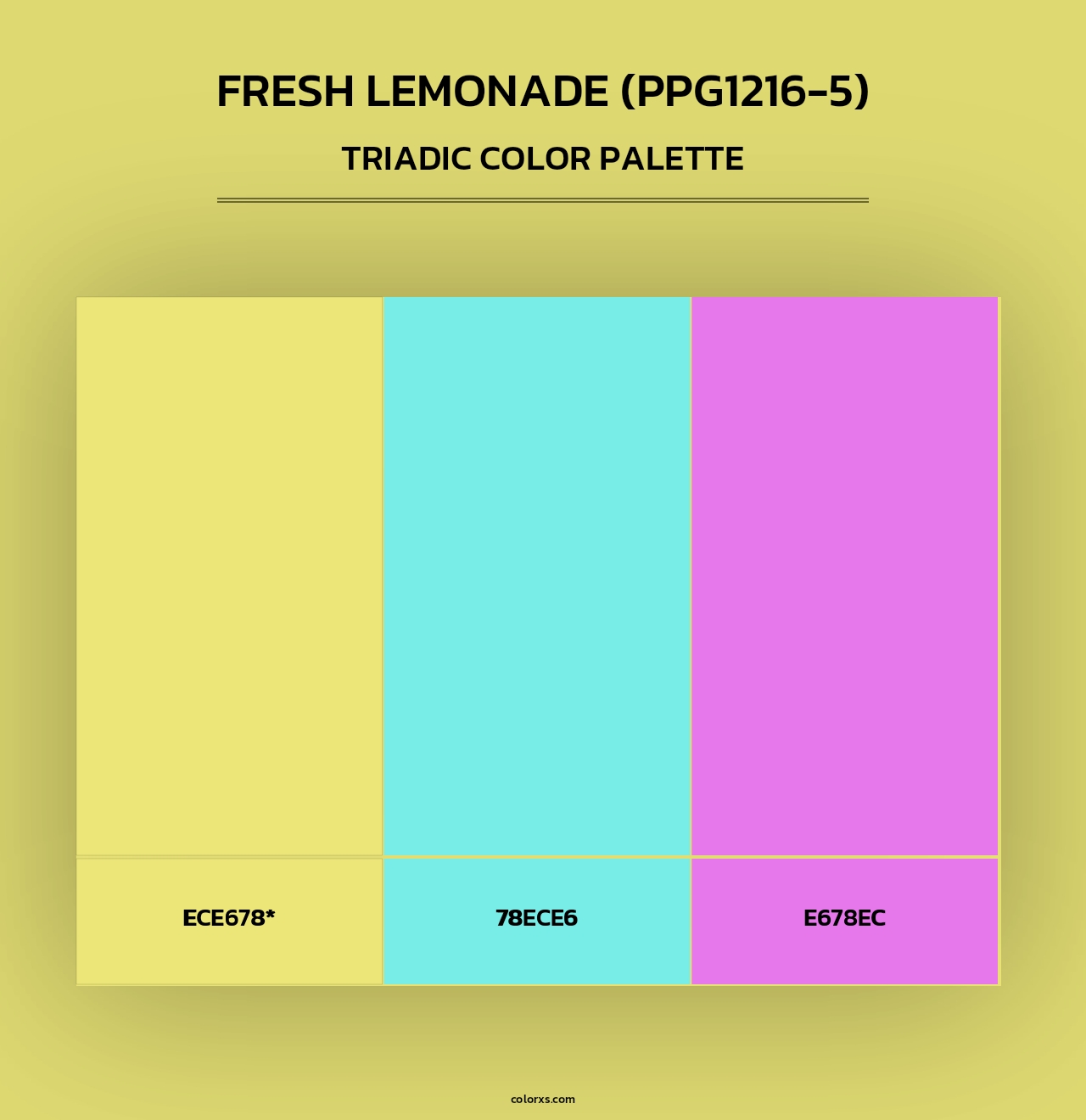 Fresh Lemonade (PPG1216-5) - Triadic Color Palette