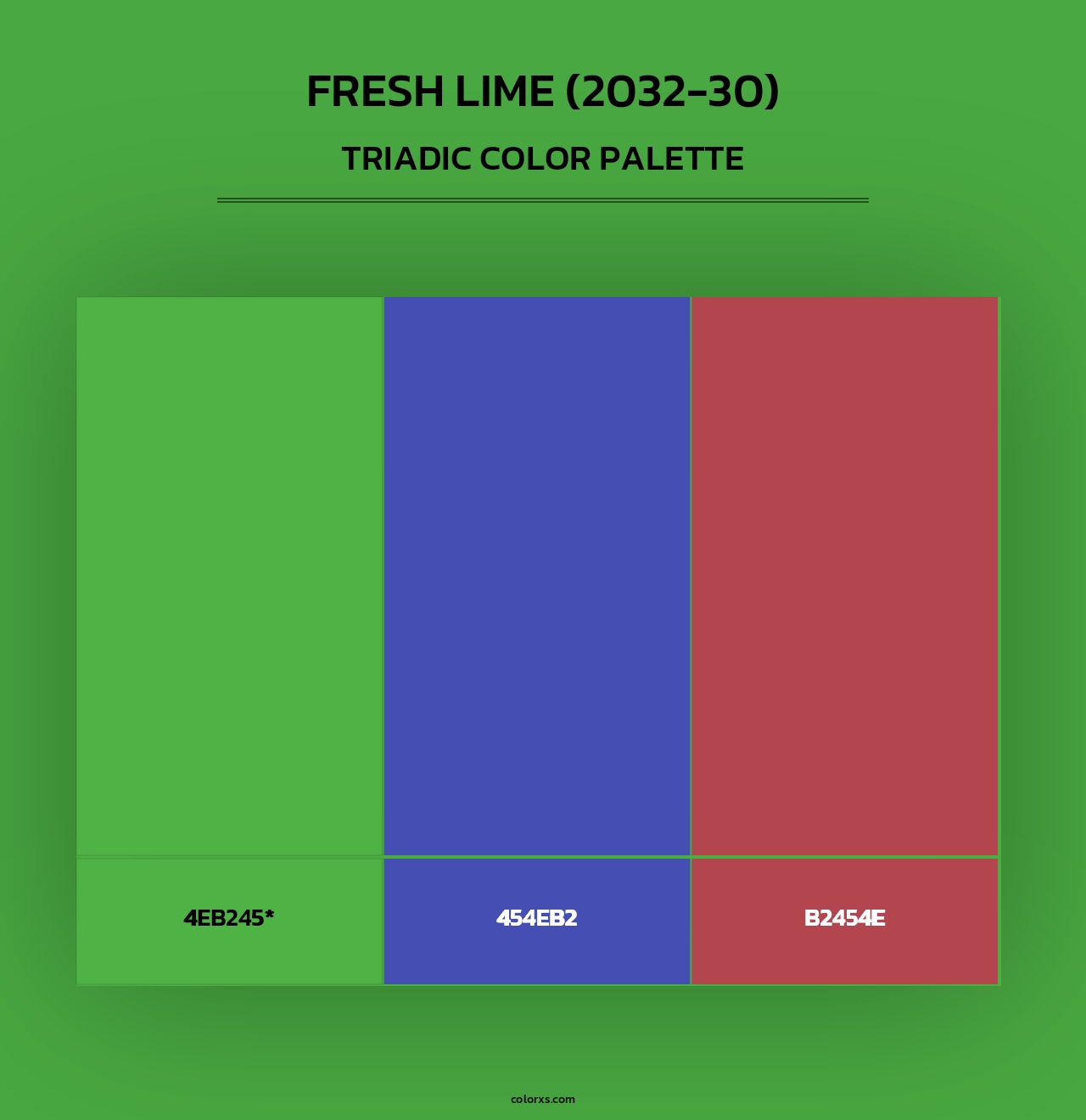 Fresh Lime (2032-30) - Triadic Color Palette