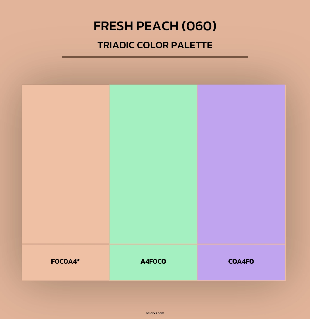 Fresh Peach (060) - Triadic Color Palette