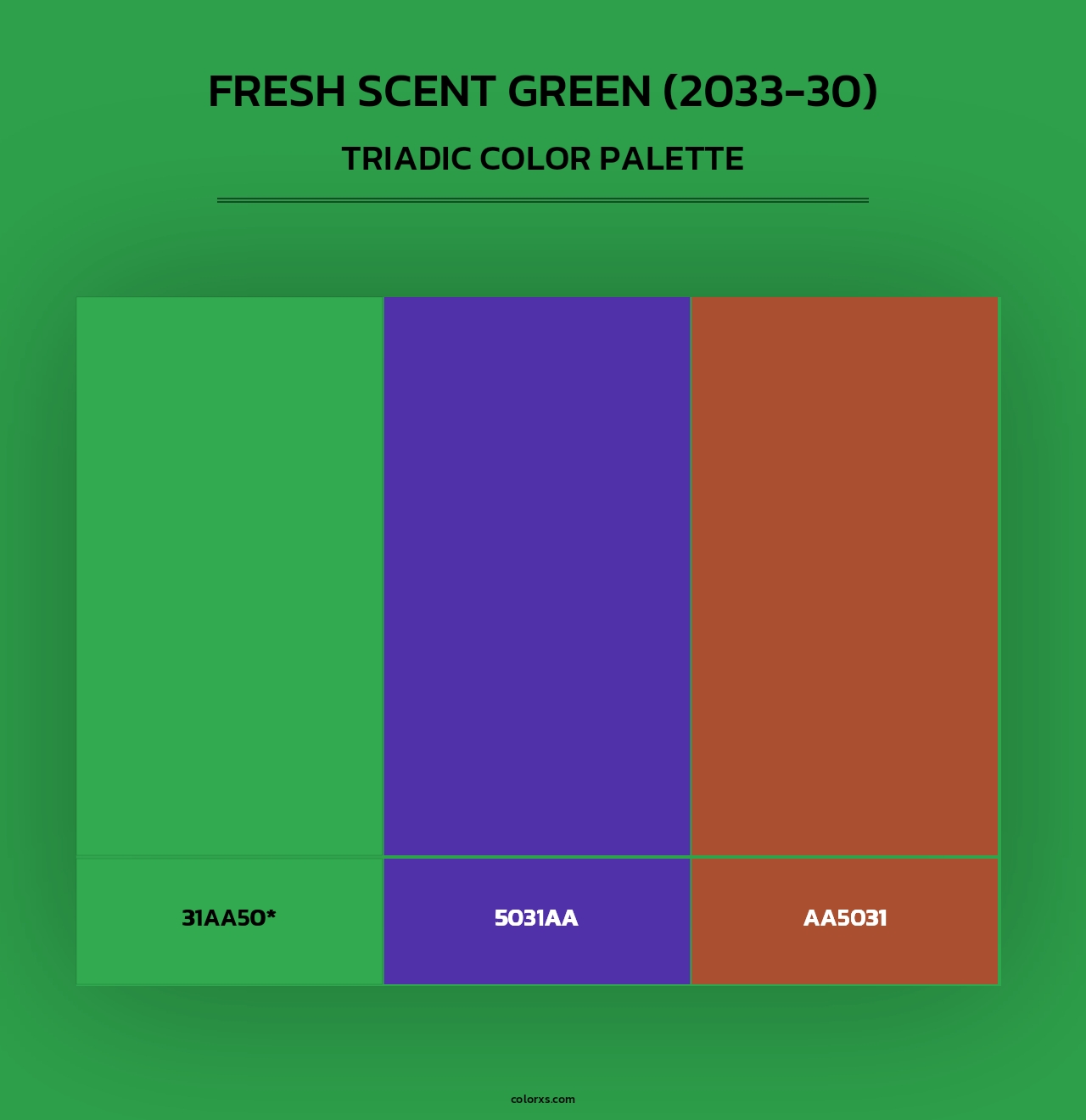 Fresh Scent Green (2033-30) - Triadic Color Palette