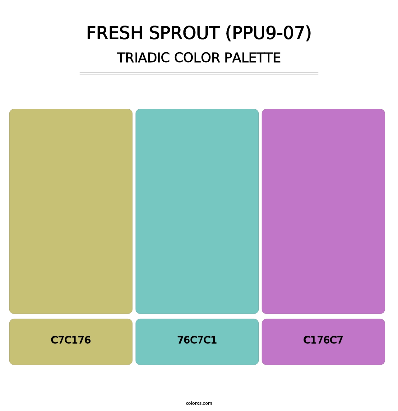 Fresh Sprout (PPU9-07) - Triadic Color Palette