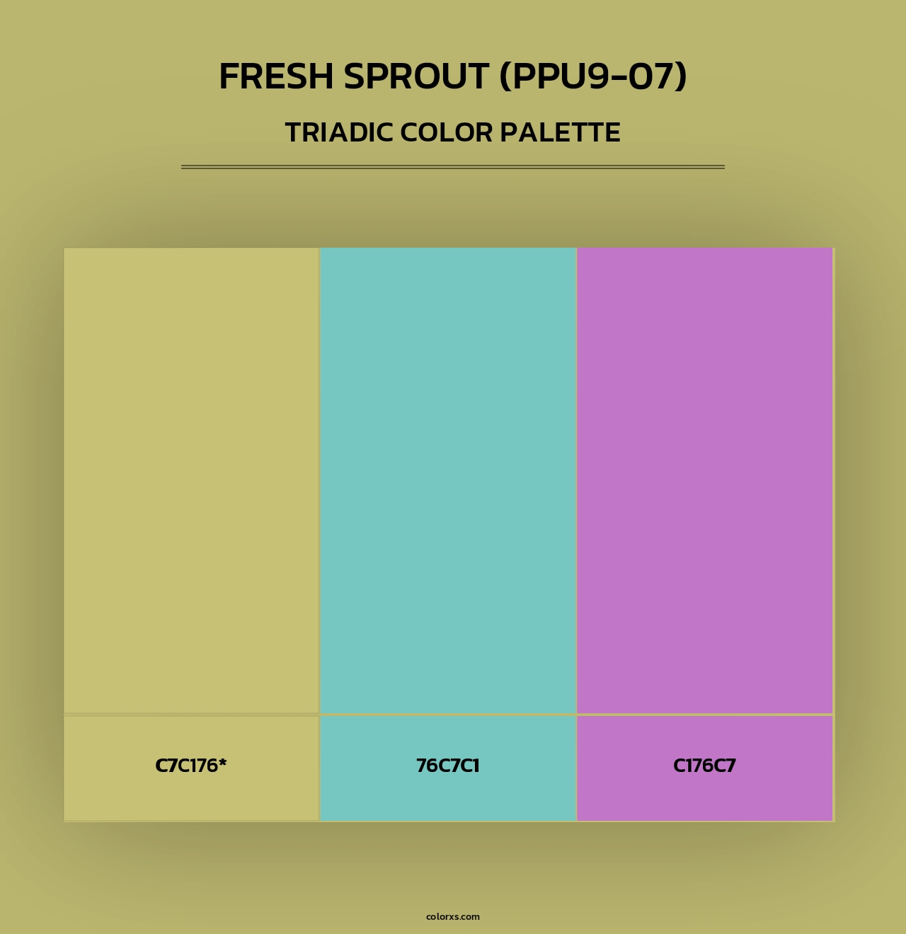 Fresh Sprout (PPU9-07) - Triadic Color Palette