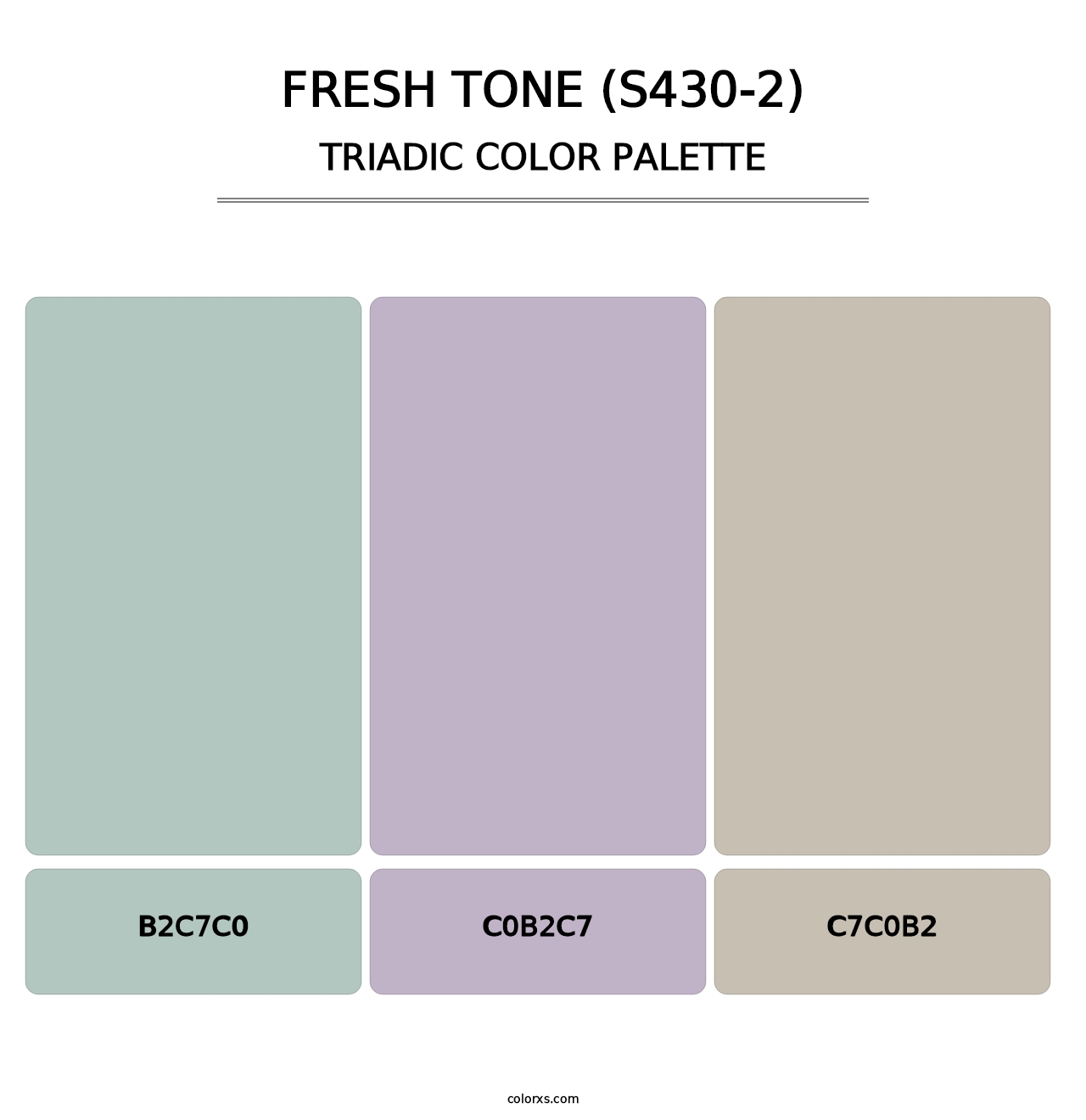 Fresh Tone (S430-2) - Triadic Color Palette