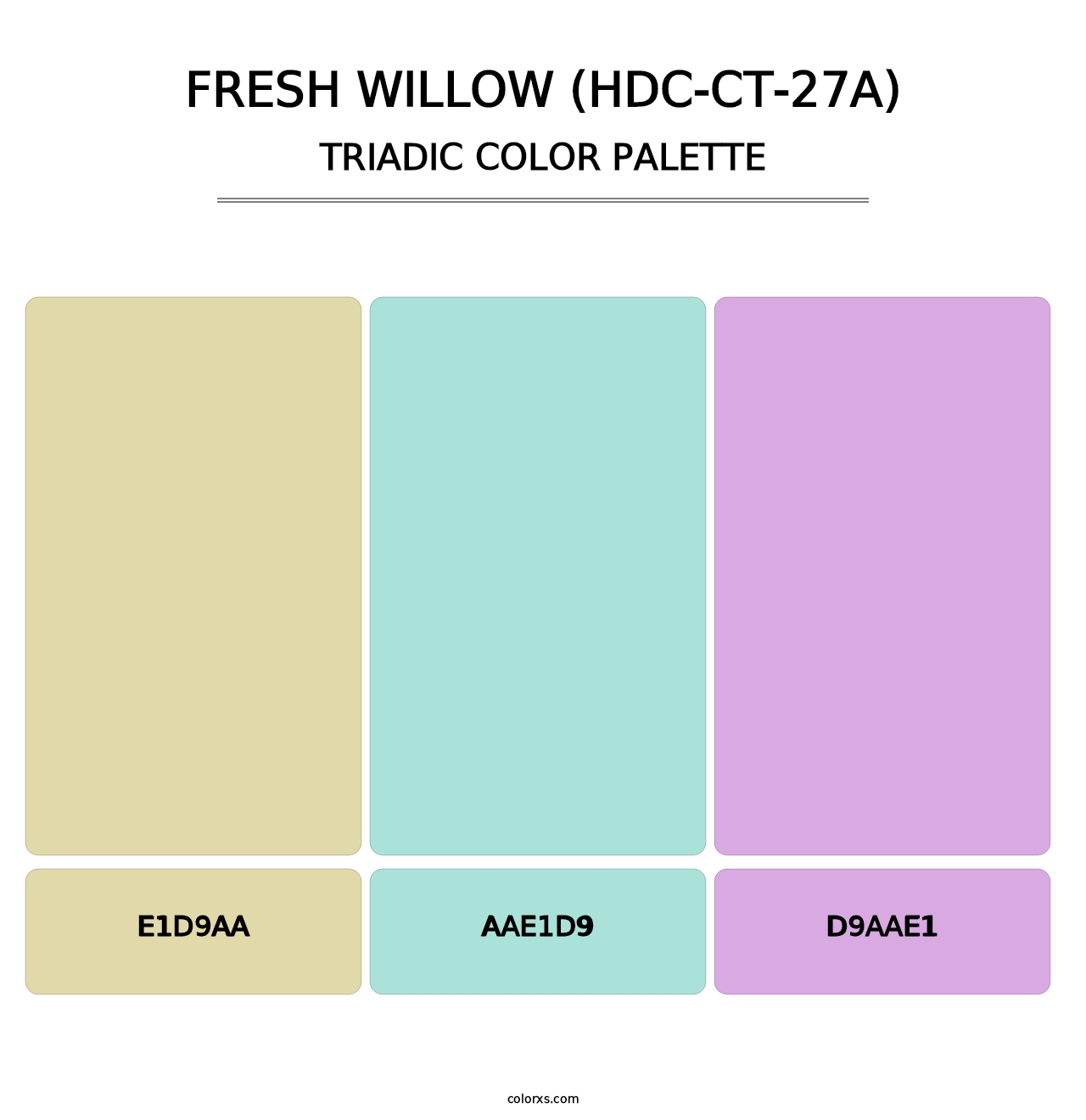 Fresh Willow (HDC-CT-27A) - Triadic Color Palette