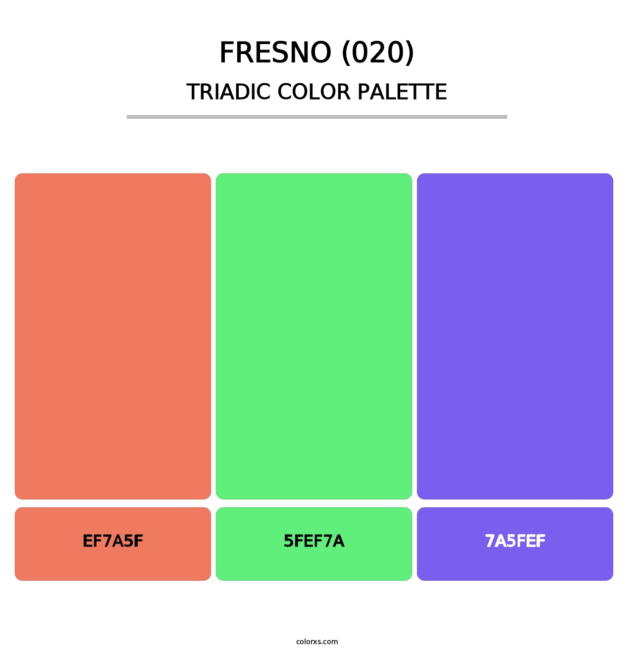 Fresno (020) - Triadic Color Palette