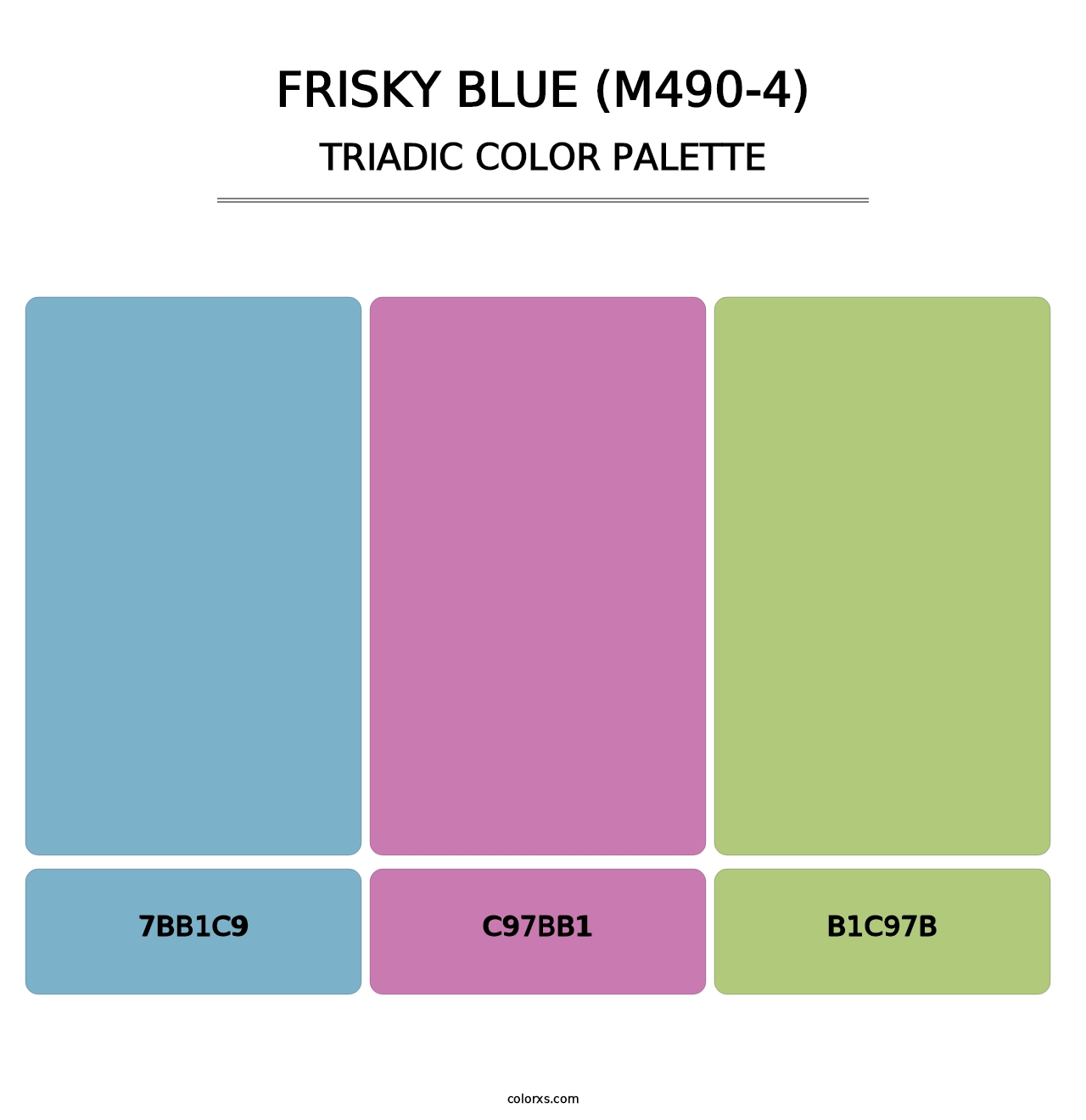 Frisky Blue (M490-4) - Triadic Color Palette
