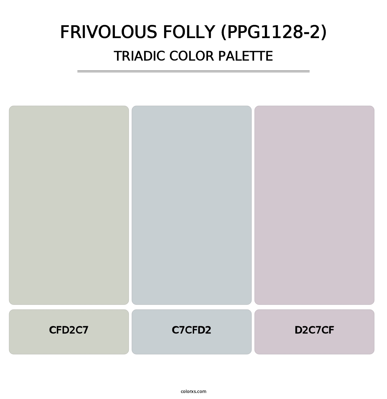Frivolous Folly (PPG1128-2) - Triadic Color Palette