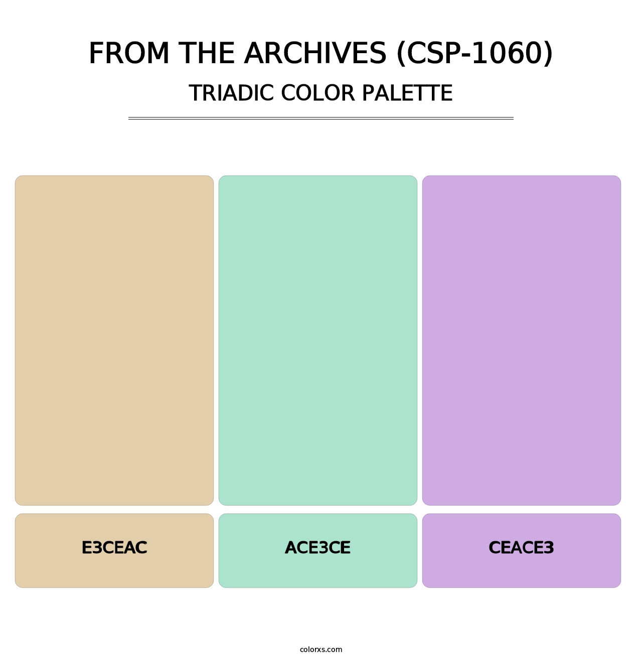 From the Archives (CSP-1060) - Triadic Color Palette