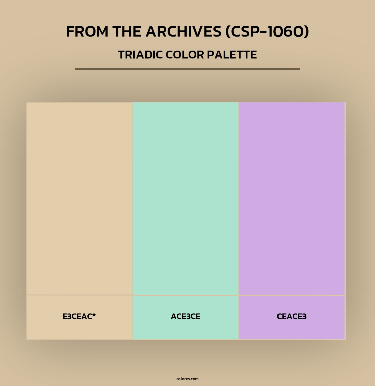 From the Archives (CSP-1060) - Triadic Color Palette