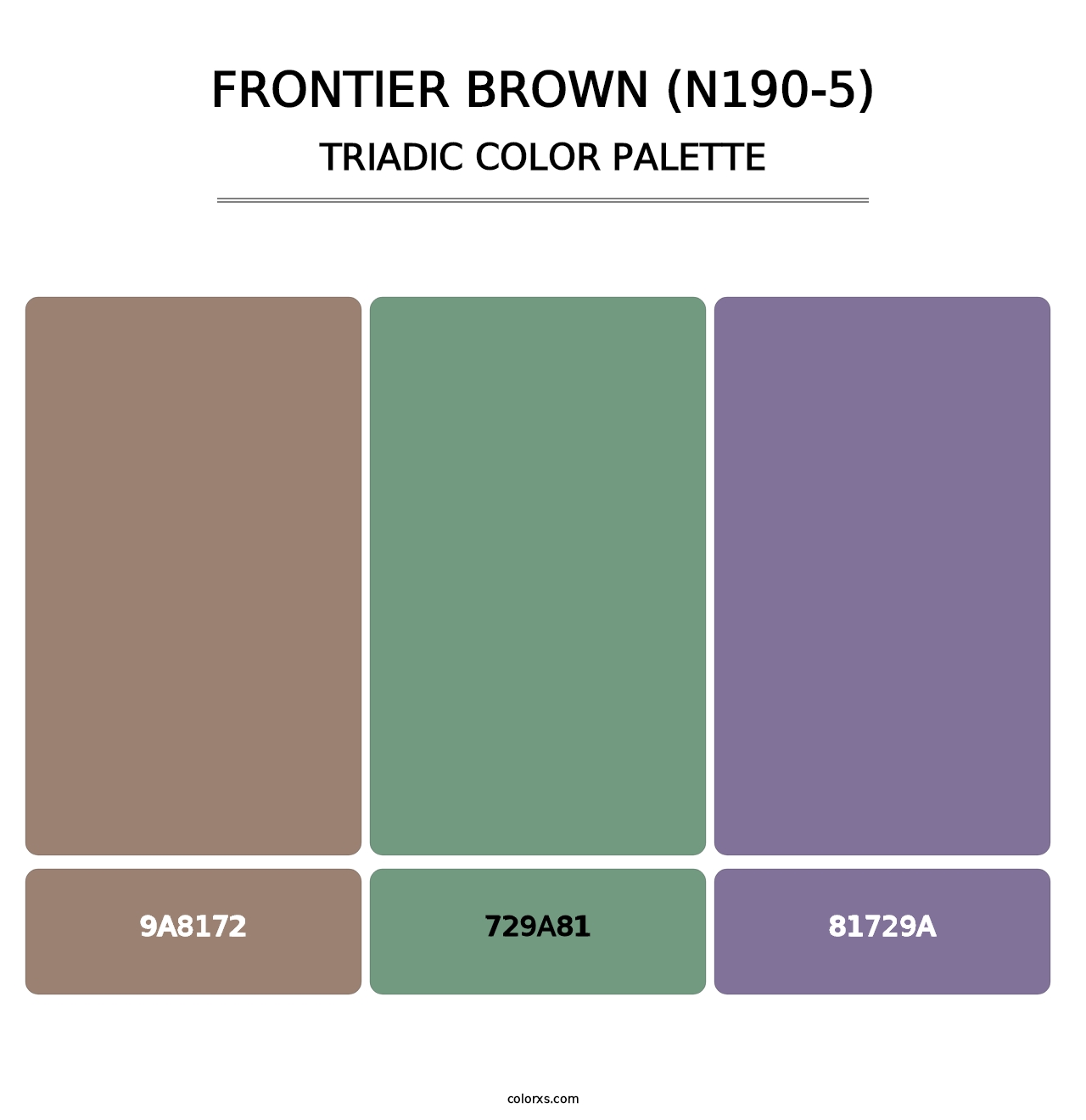 Frontier Brown (N190-5) - Triadic Color Palette