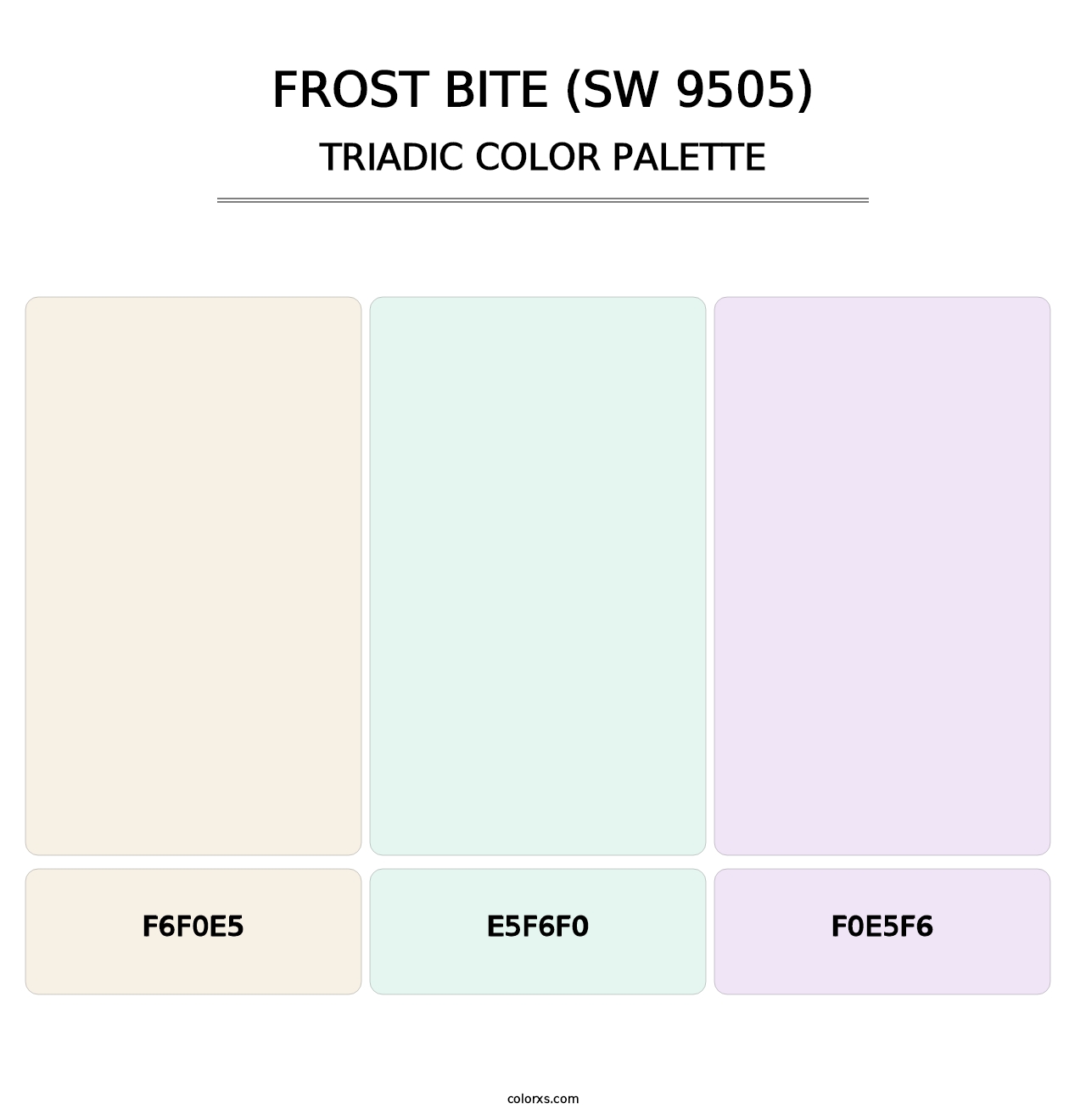 Frost Bite (SW 9505) - Triadic Color Palette