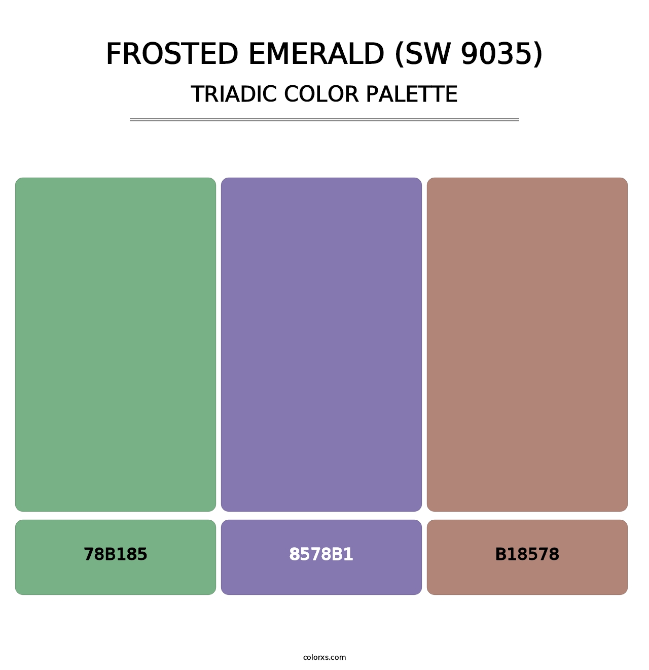 Frosted Emerald (SW 9035) - Triadic Color Palette