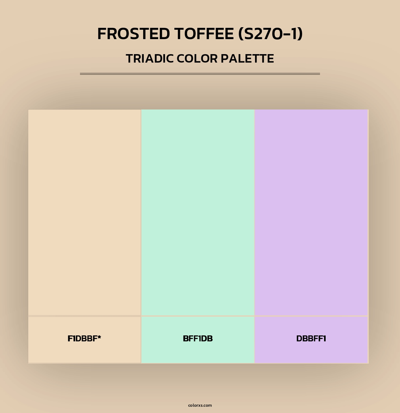 Frosted Toffee (S270-1) - Triadic Color Palette