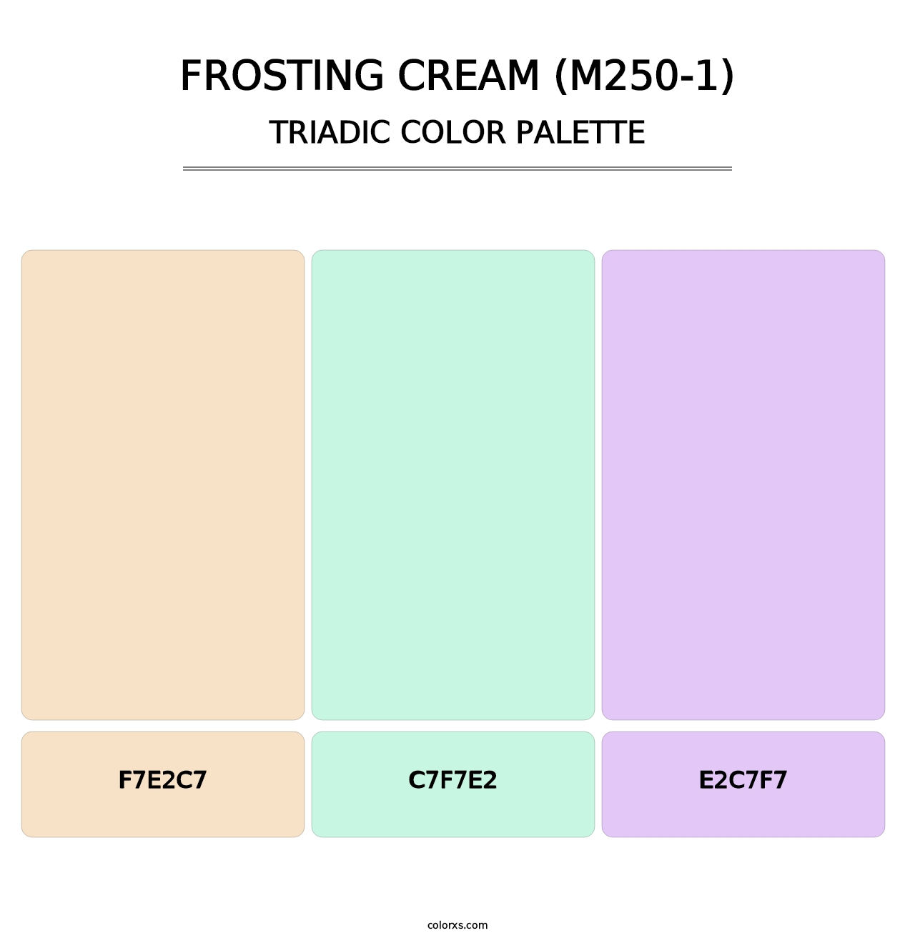 Frosting Cream (M250-1) - Triadic Color Palette