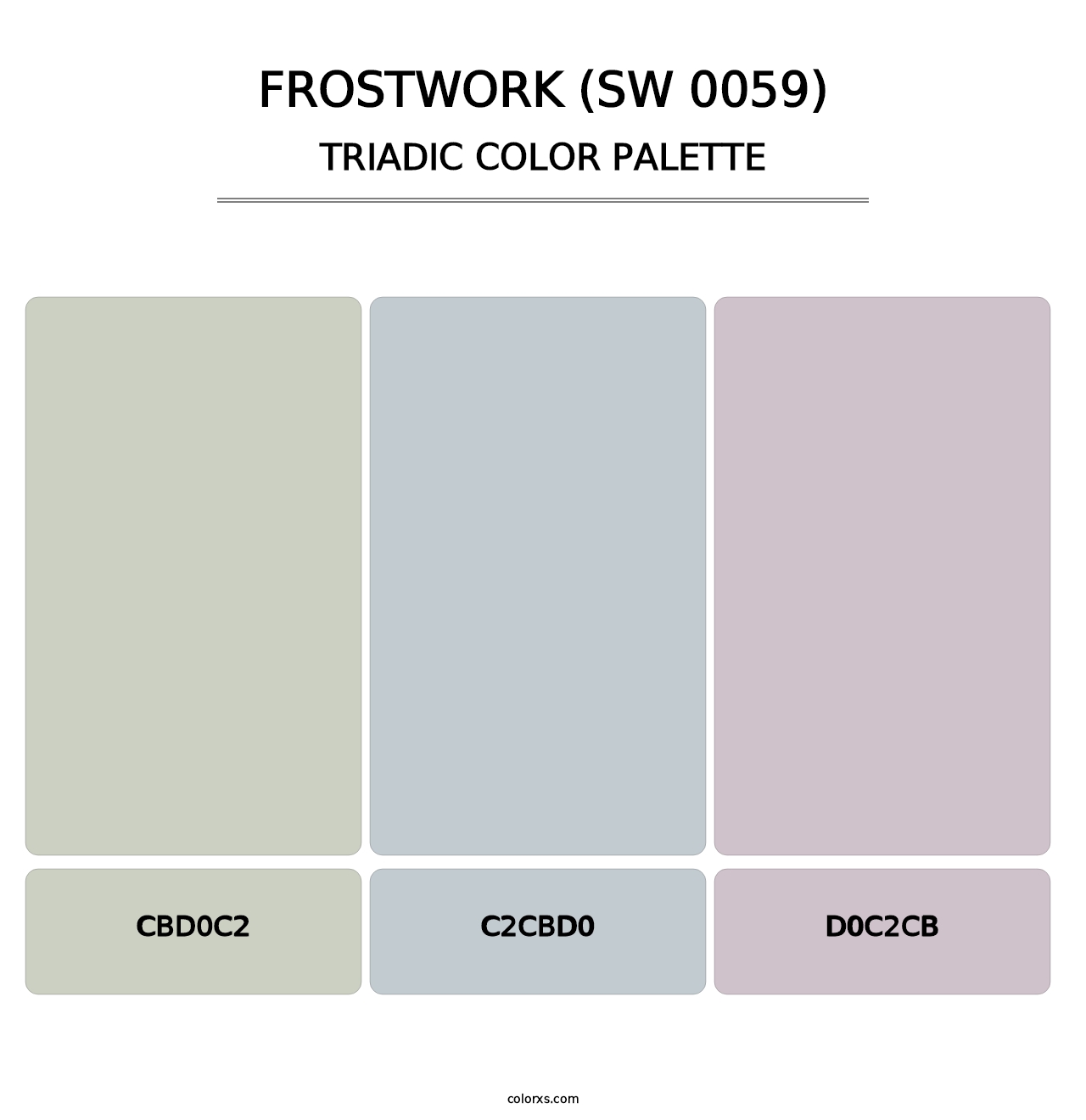 Frostwork (SW 0059) - Triadic Color Palette