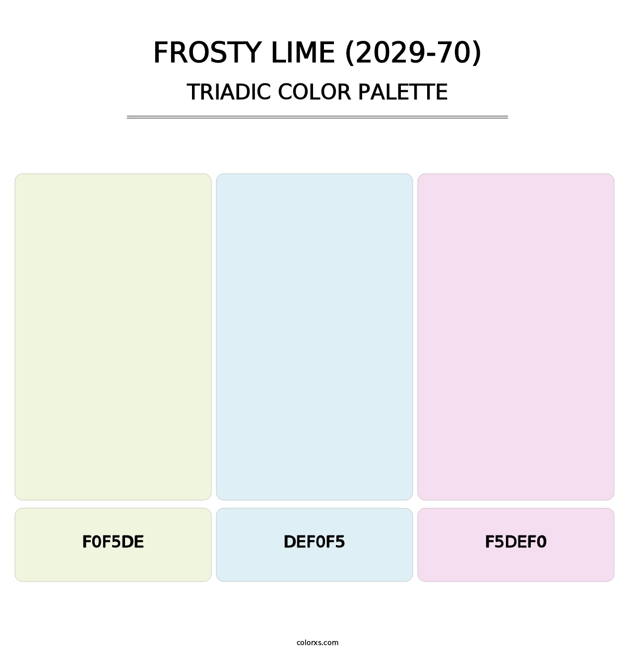 Frosty Lime (2029-70) - Triadic Color Palette