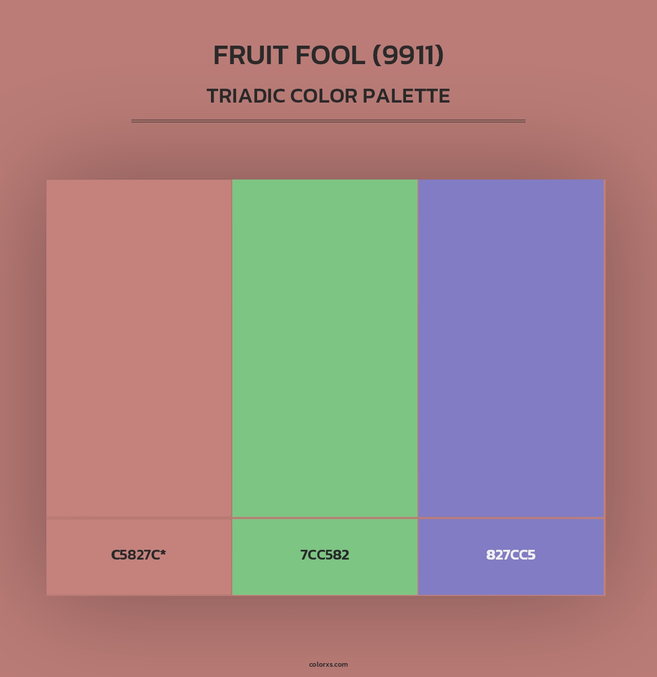 Fruit Fool (9911) - Triadic Color Palette