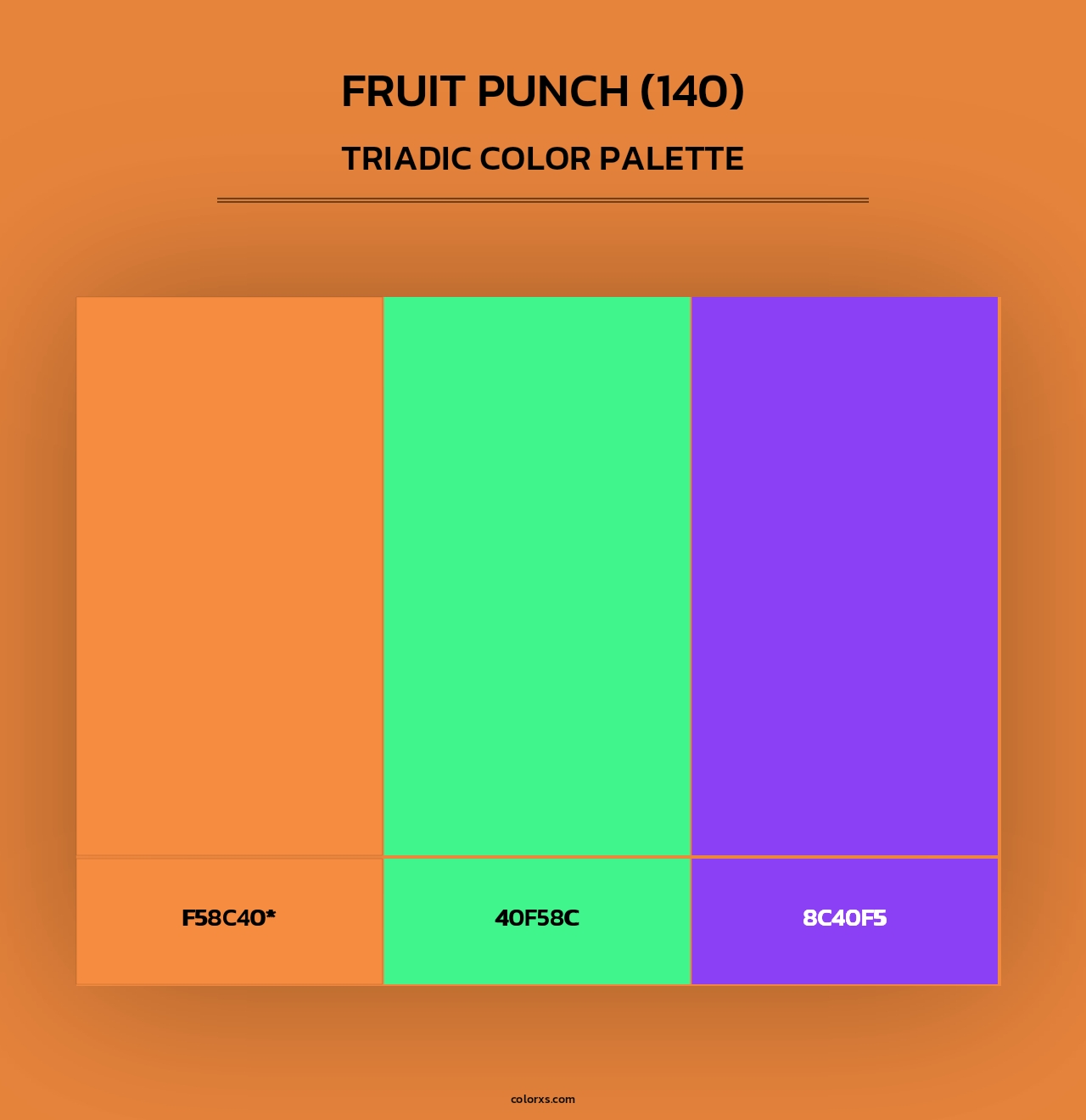 Fruit Punch (140) - Triadic Color Palette