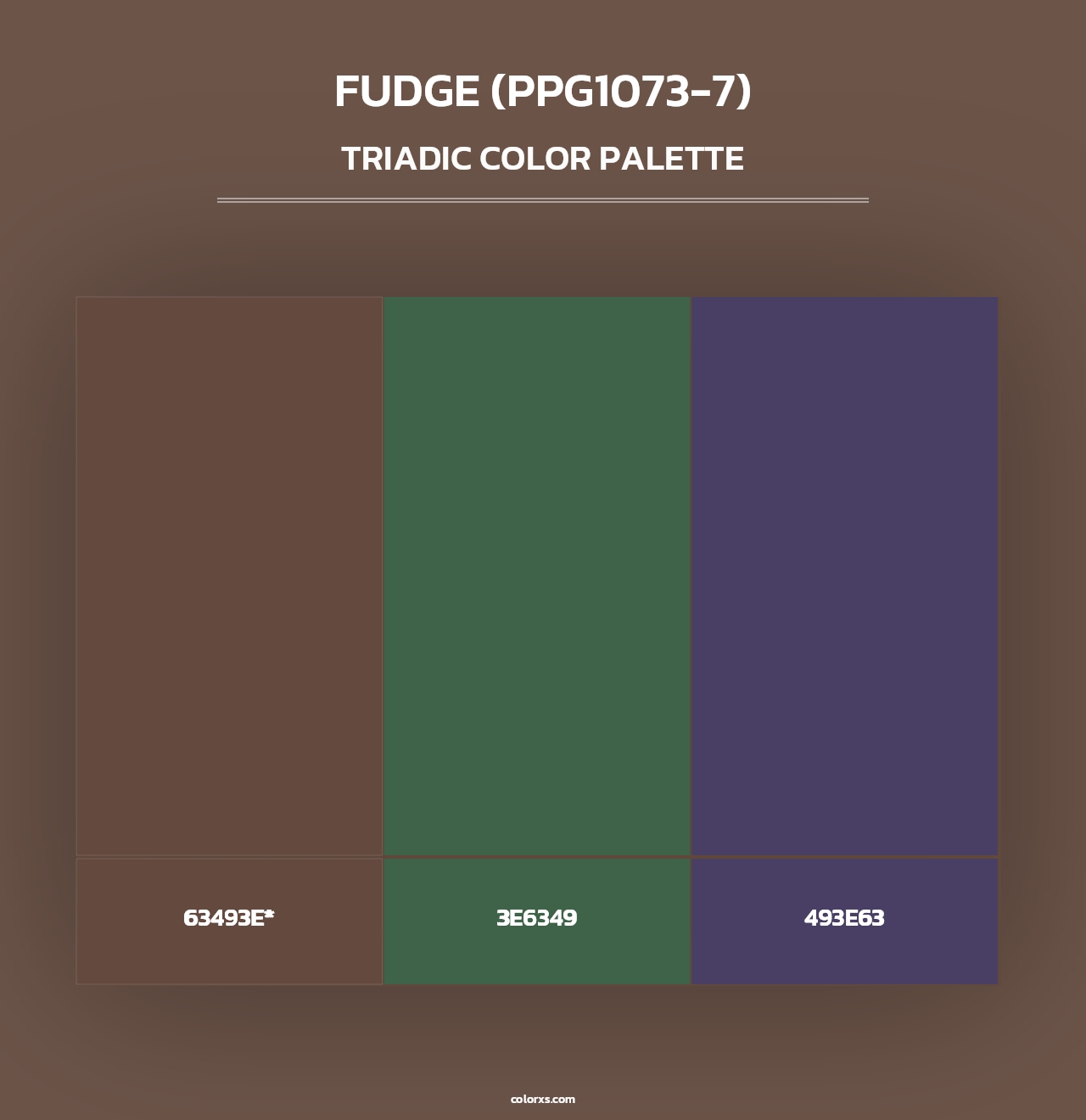 Fudge (PPG1073-7) - Triadic Color Palette