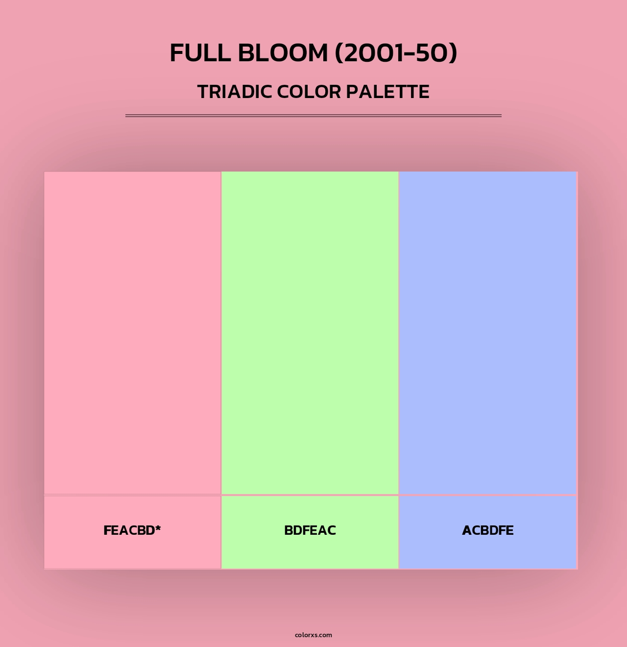 Full Bloom (2001-50) - Triadic Color Palette