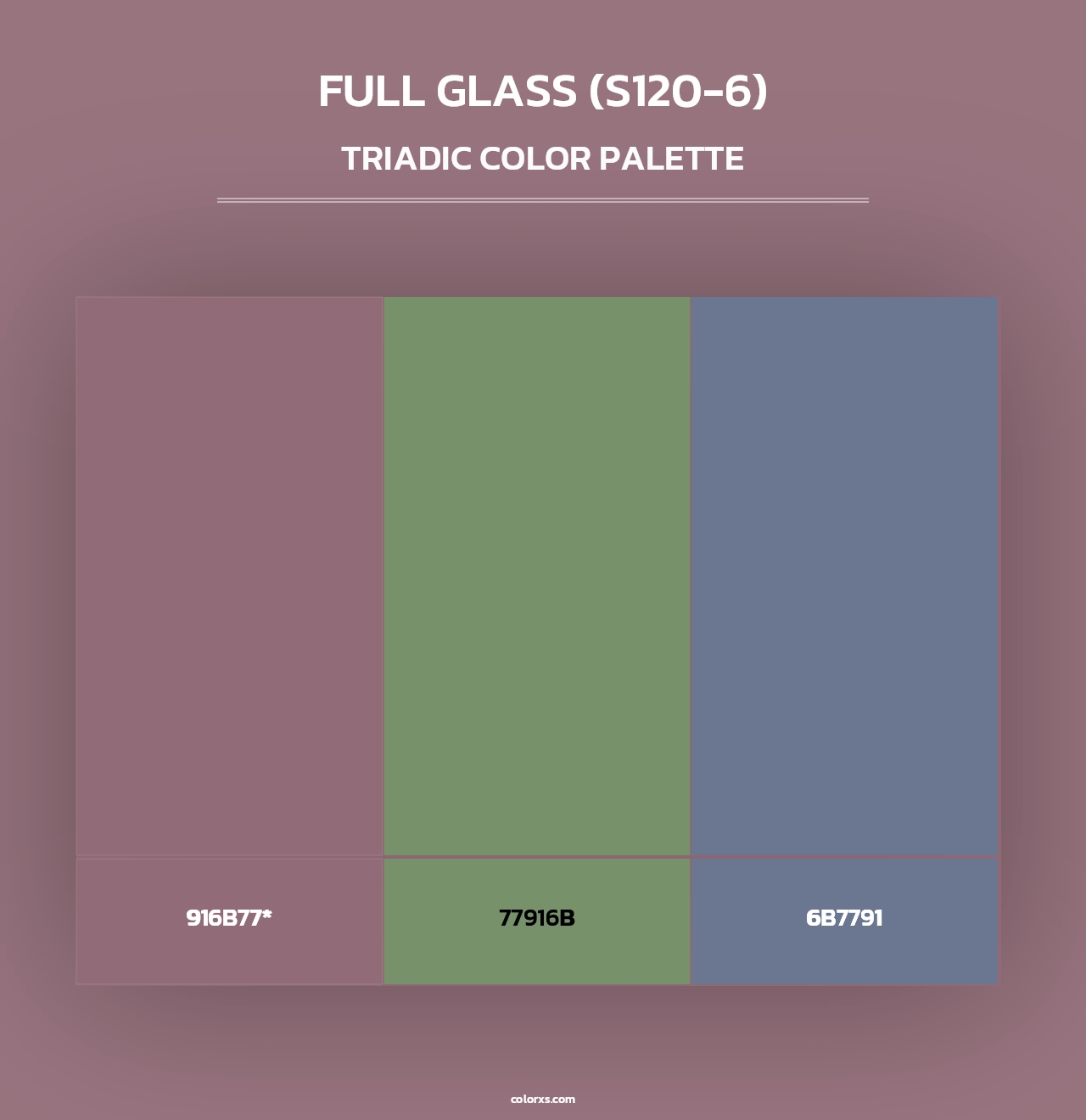Full Glass (S120-6) - Triadic Color Palette