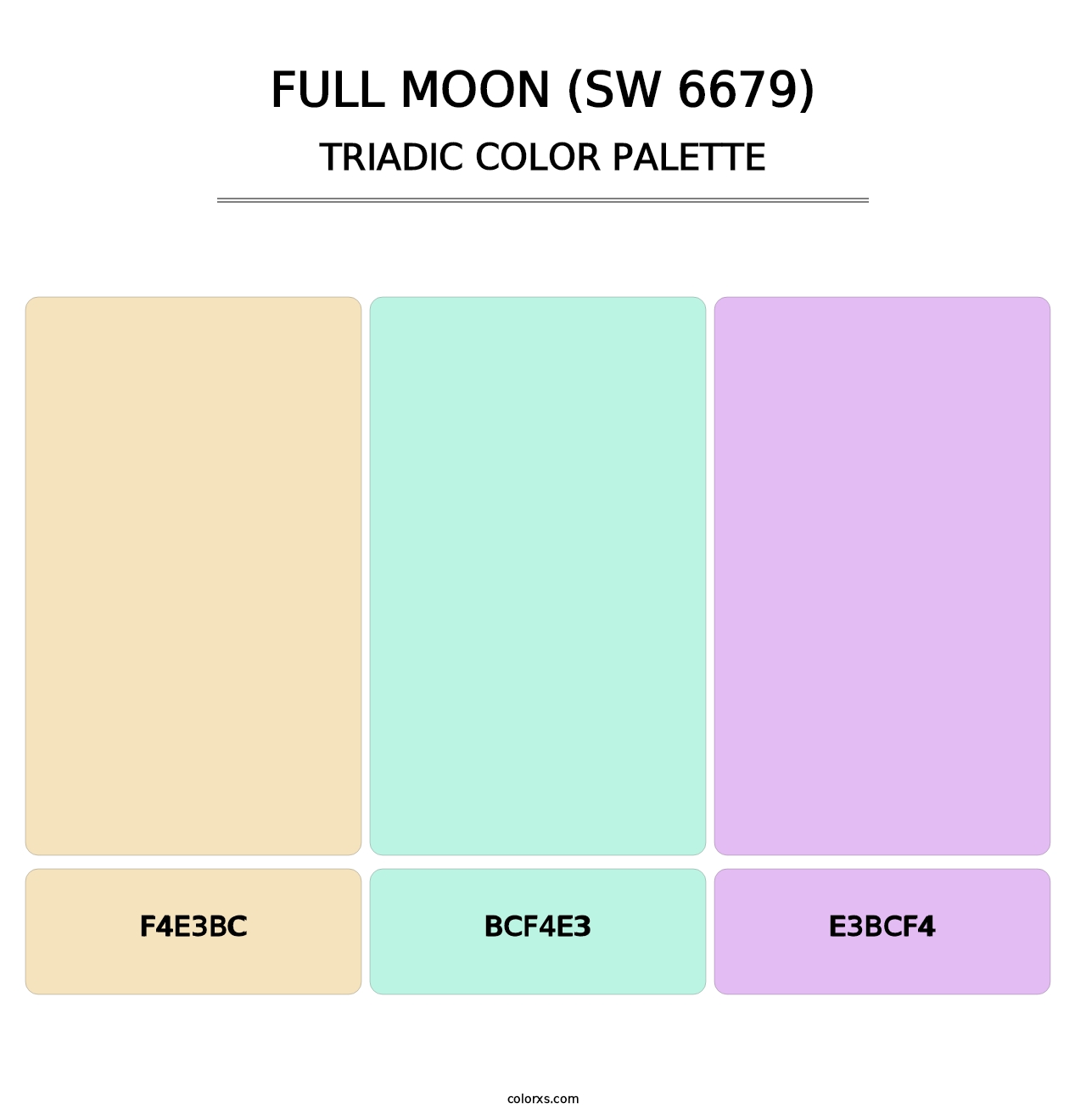 Full Moon (SW 6679) - Triadic Color Palette