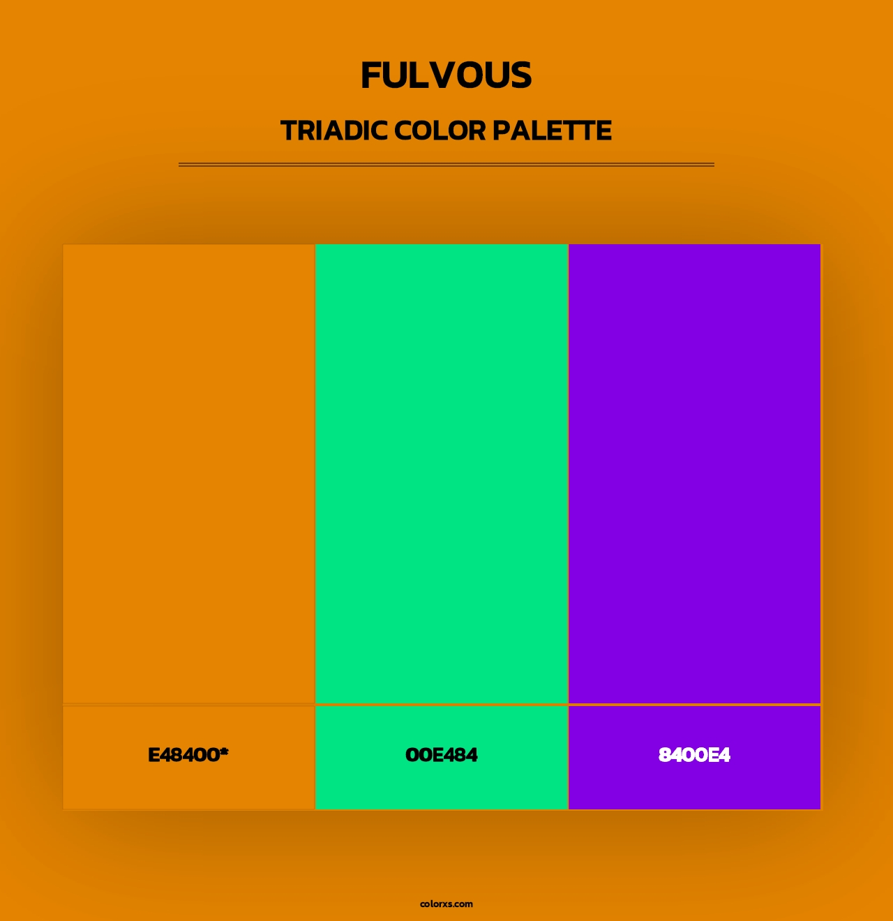 Fulvous - Triadic Color Palette
