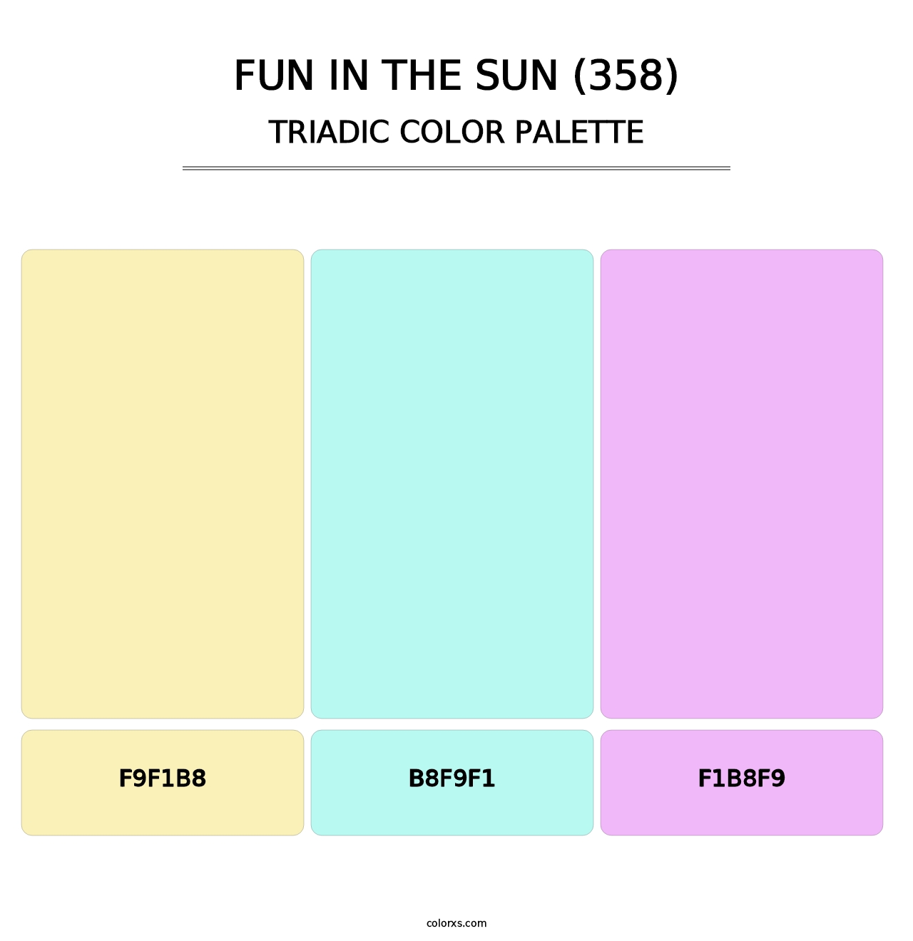 Fun in the Sun (358) - Triadic Color Palette