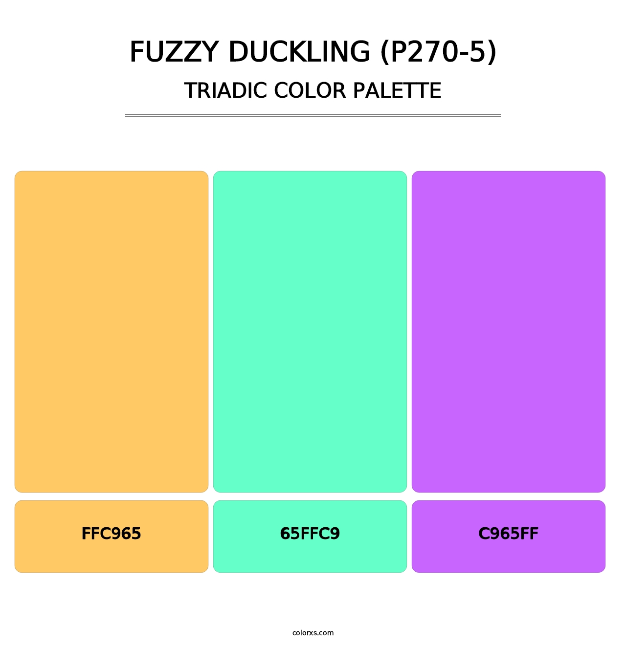 Fuzzy Duckling (P270-5) - Triadic Color Palette
