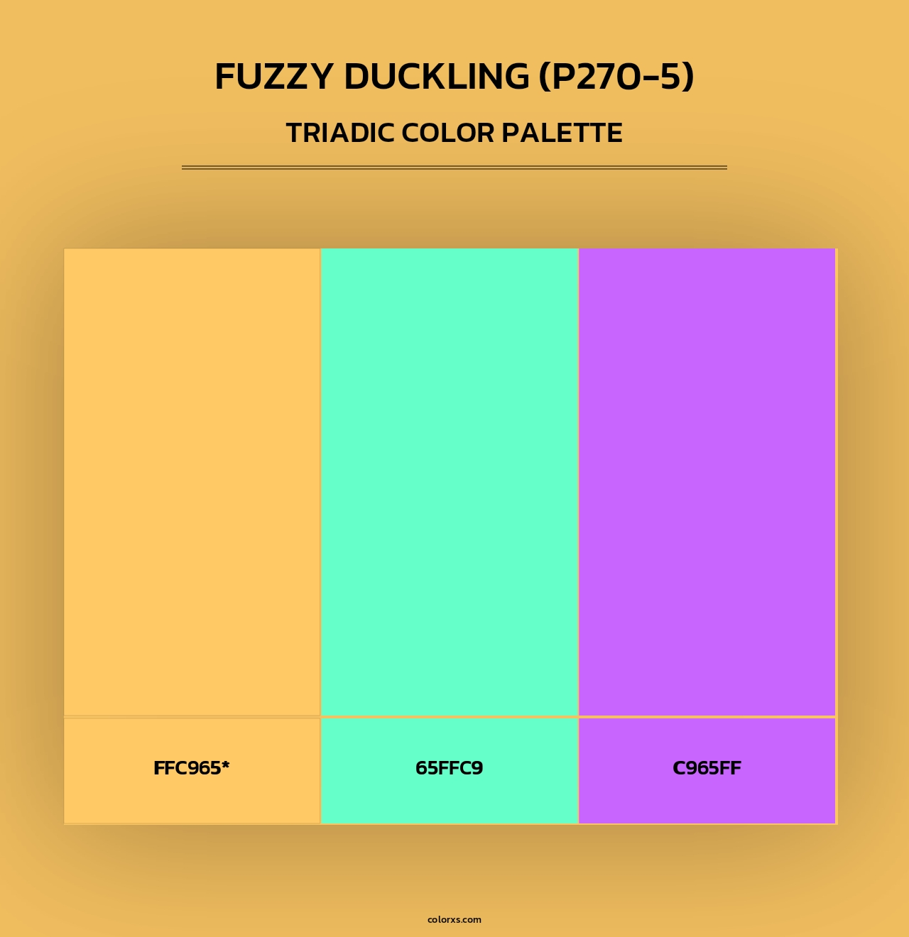 Fuzzy Duckling (P270-5) - Triadic Color Palette