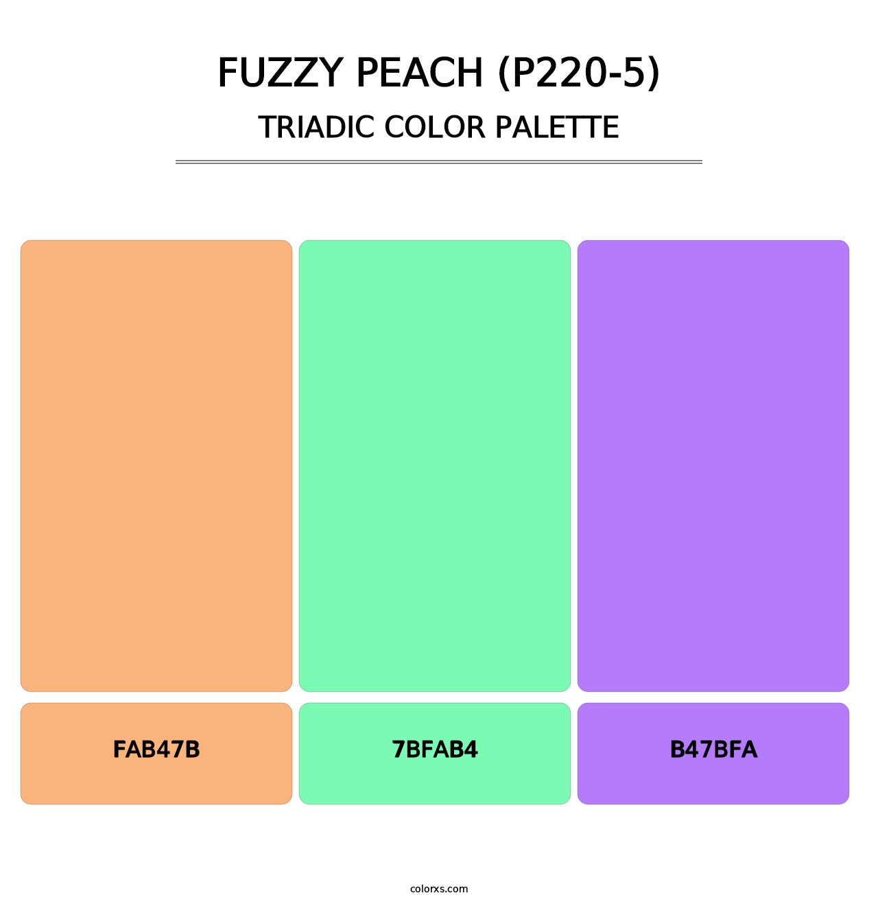 Fuzzy Peach (P220-5) - Triadic Color Palette
